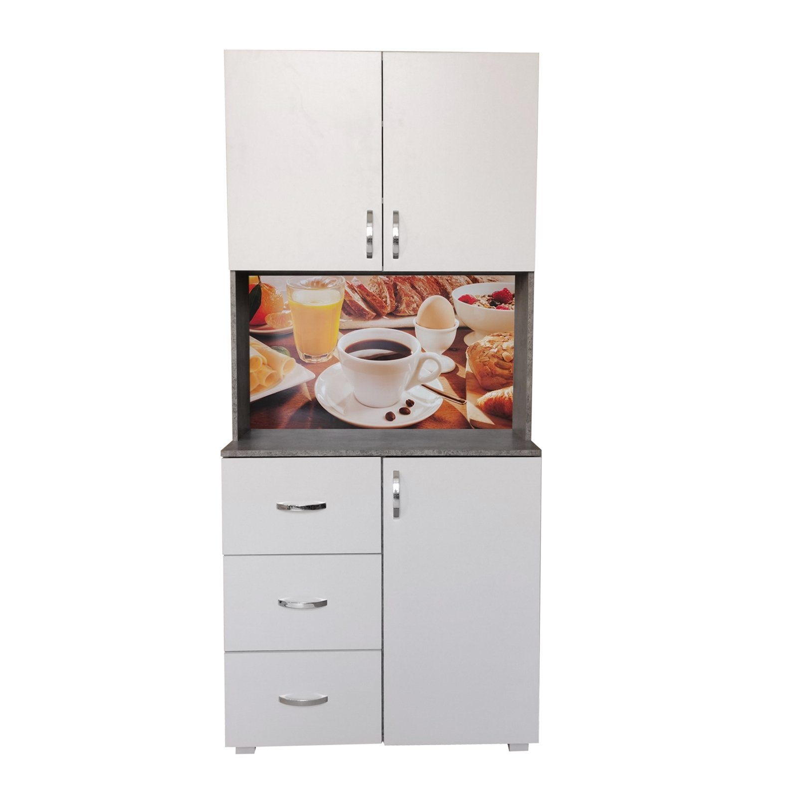 HTI-Living Hochschrank Küchenbuffet 3 Schubladen Blanca günstig online kaufen