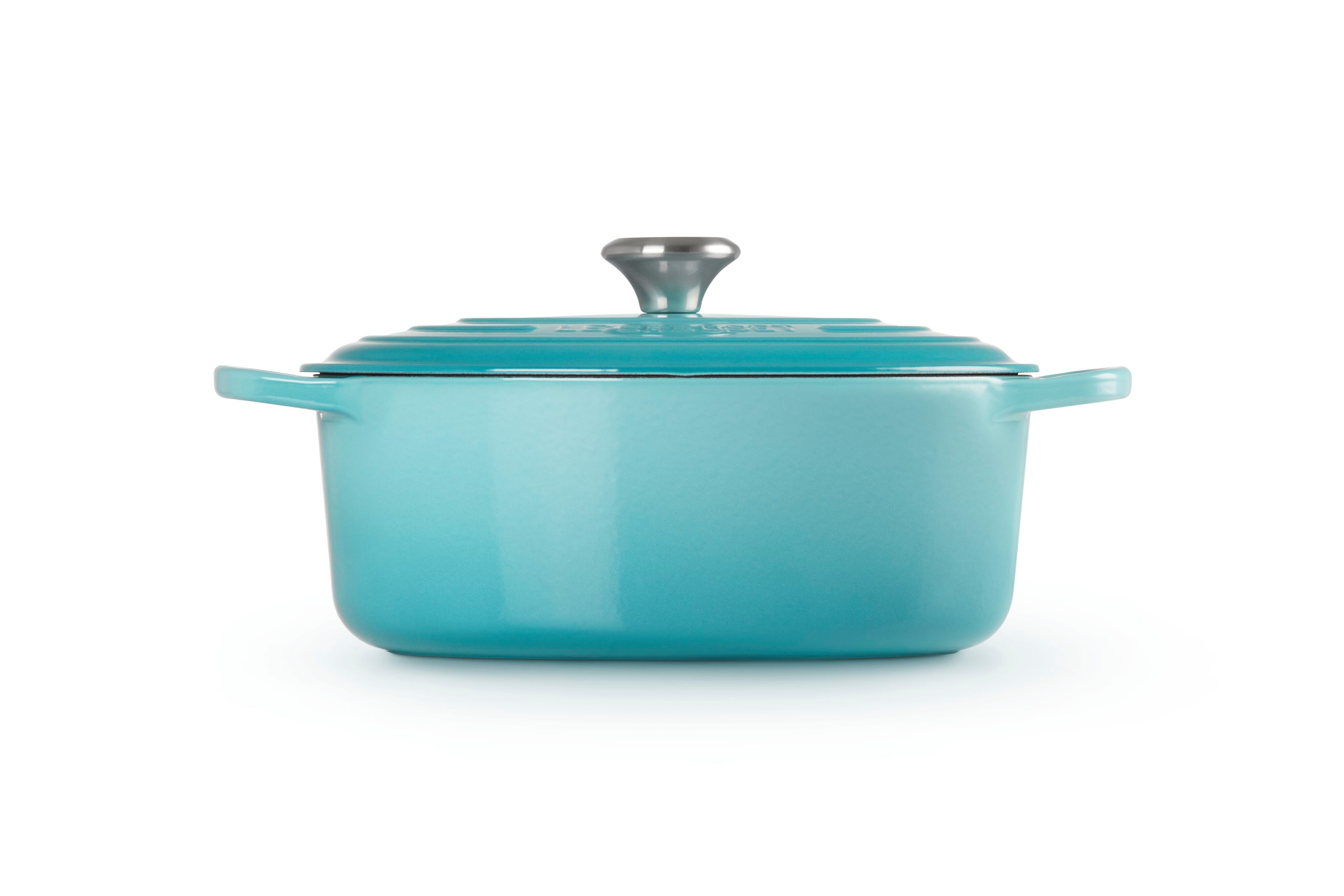 LE CREUSET Bräter Gusseisen-Bräter mit Deckel, Oval, Gusseisen, Ø 29 cm, Karibik, 21178291702430