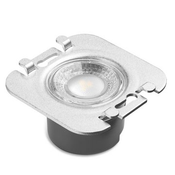 LEDANDO LED Einbaustrahler LED Treppenbeleuchtung DUPLEX Weiß aus Aluminium in eckig für Schalter