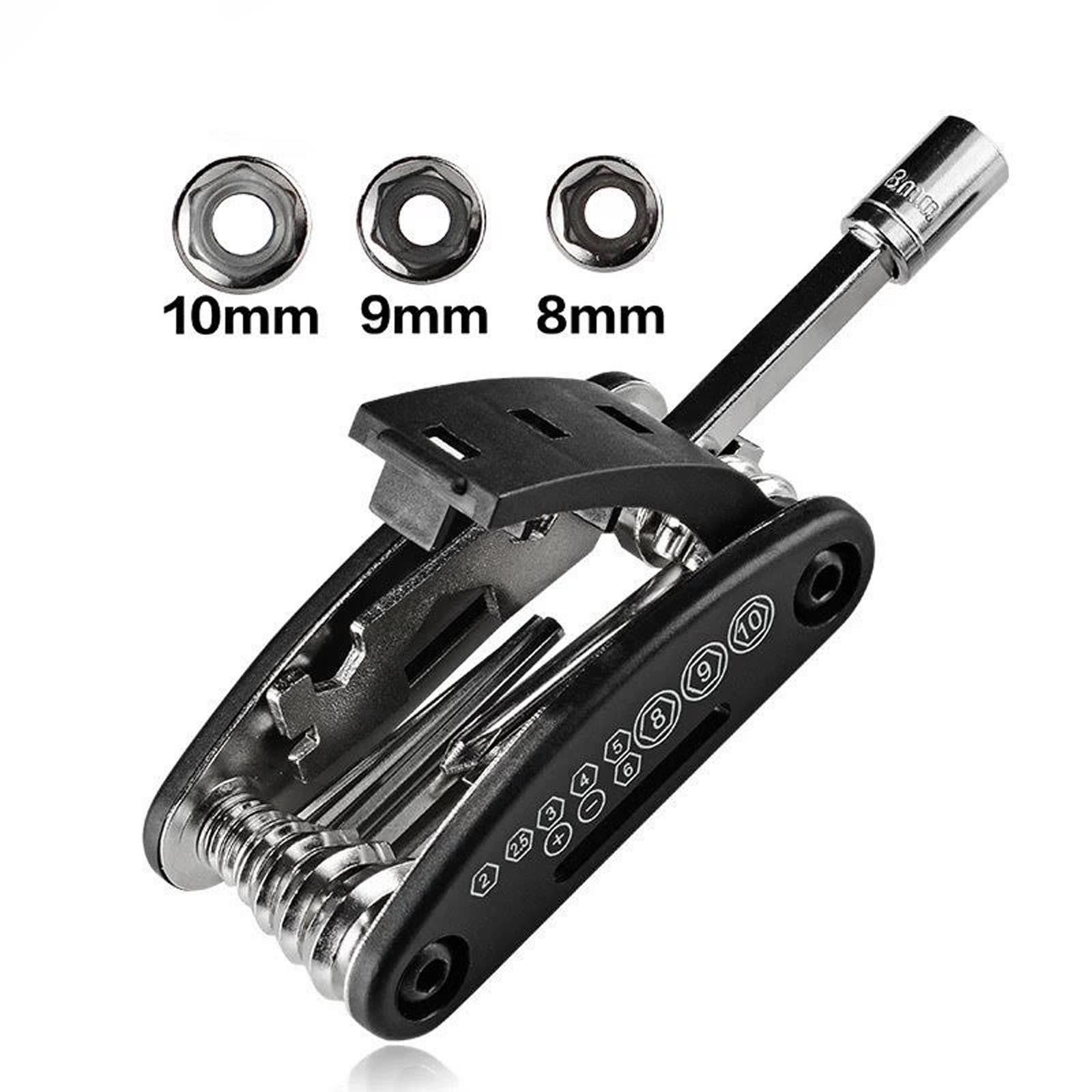 ROCKBROS Fahrradwerkzeugset Fahrrad Multi Tool 16-in-1 Werkzeug, MTB Rennrad E-Bike Reparatur Faltwerkzeug