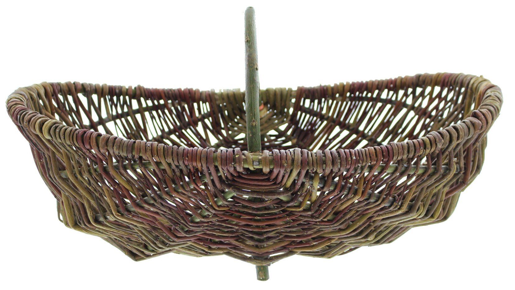 Dekoleidenschaft Flechtkorb aus Weide mit Holzbügel, Obstkorb, Aufbewahrung günstig online kaufen
