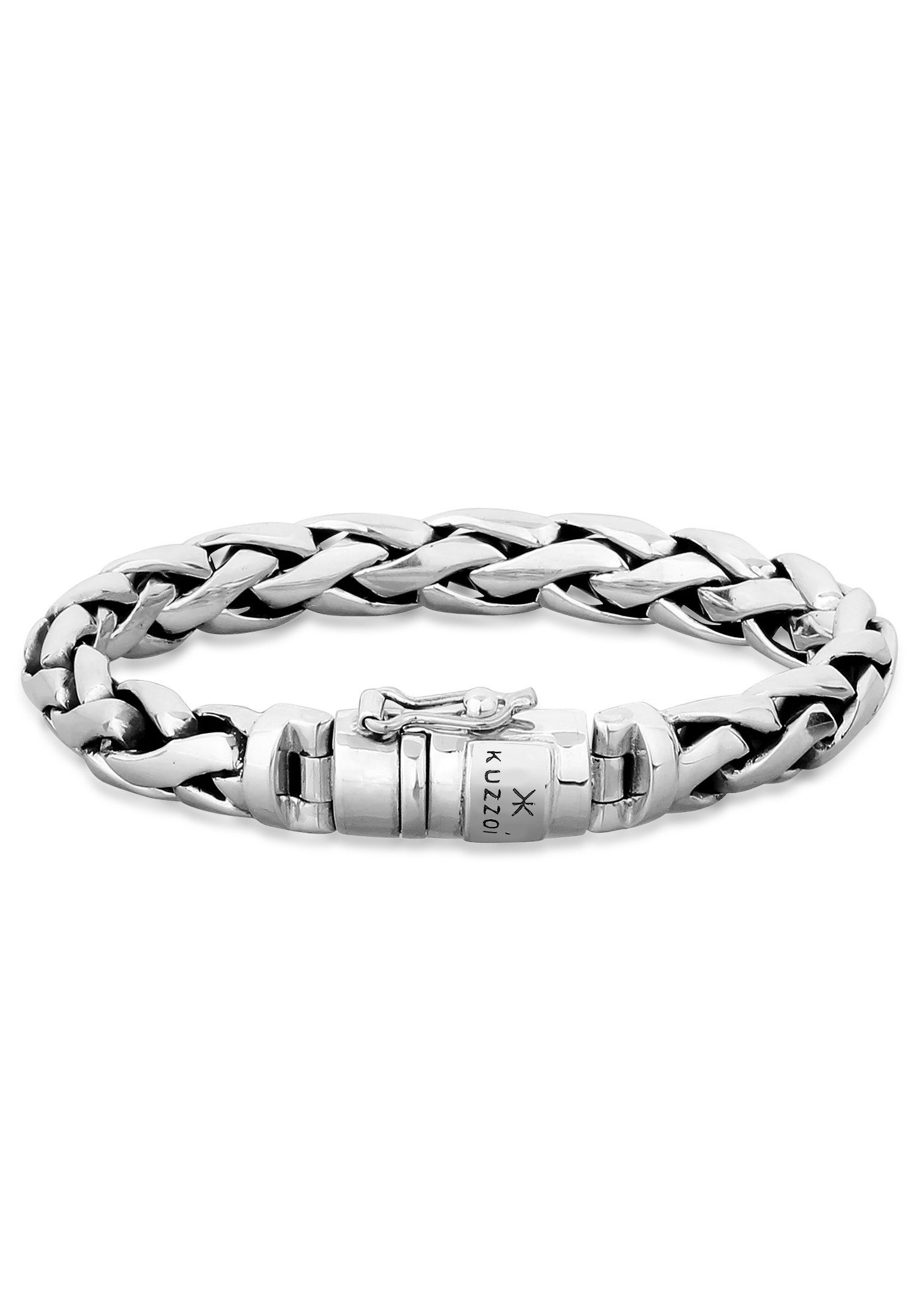Rund Mann Herren Geschenk Silber, für Das den oder 925 Kuzzoi ideale Freund Gliederarmband Armband Robust