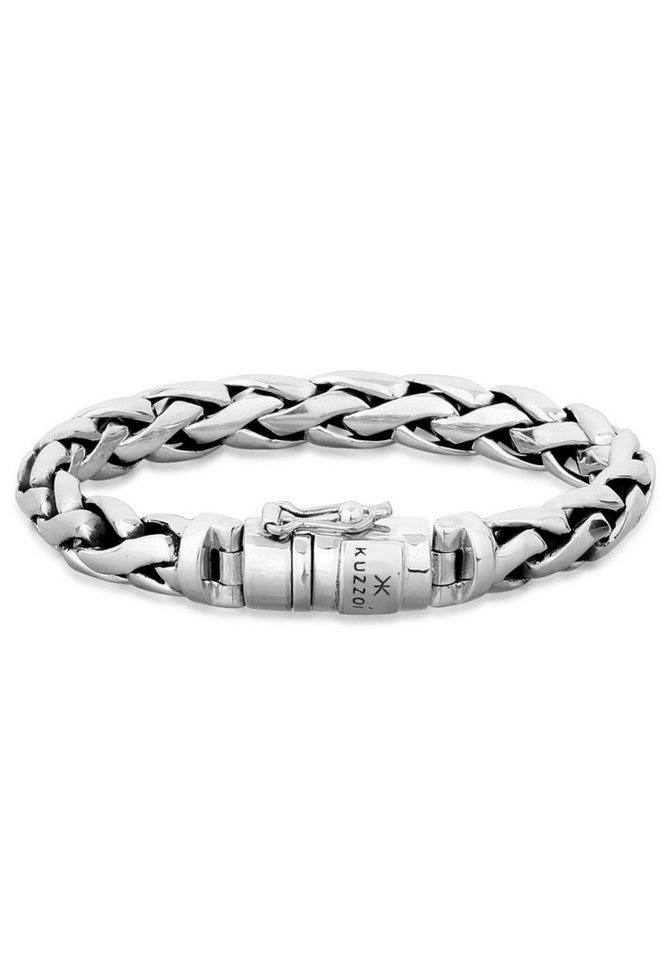 Kuzzoi Armband Herren Gliederarmband Robust Rund 925 Silber, Das ideale  Geschenk für den Mann oder Freund