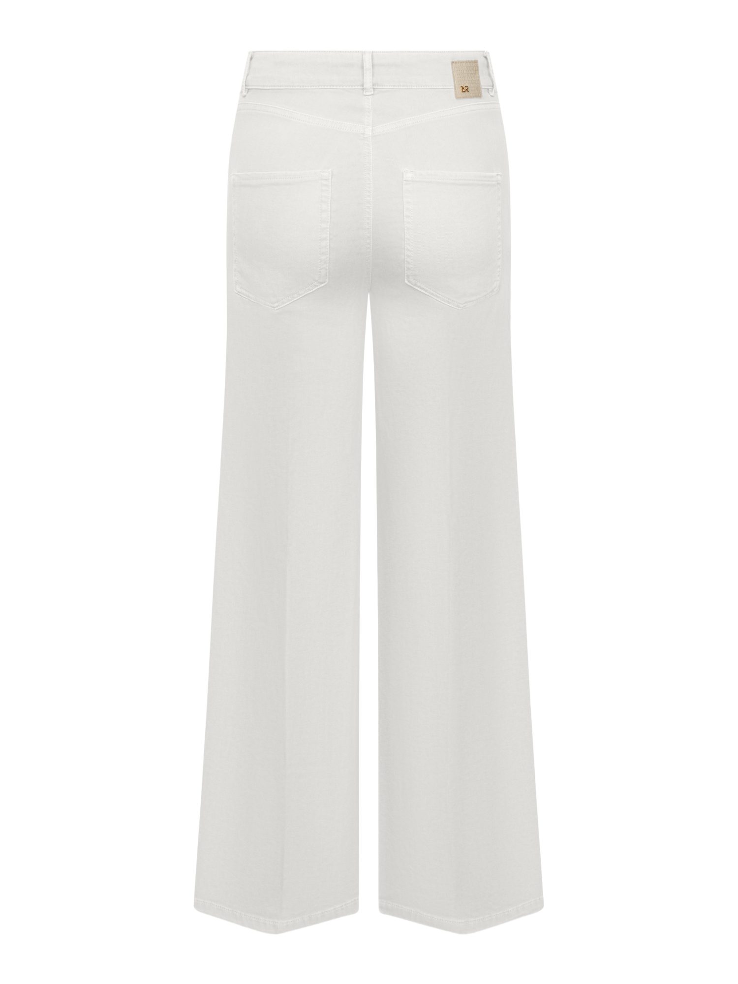 Raffaello Rossi Stoffhose weiß,Casual,Baumwolle,Unifarben,Wide Leg,Mittel
