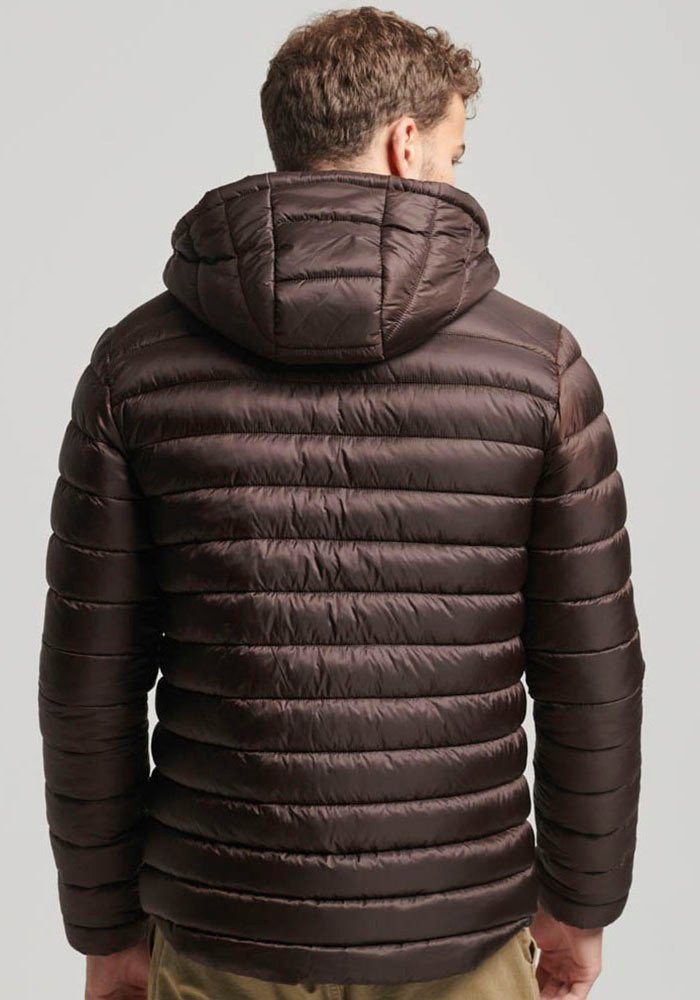 Superdry Dark HOODED PADDED SPORT Steppjacke Brown FUJI JKT Oak