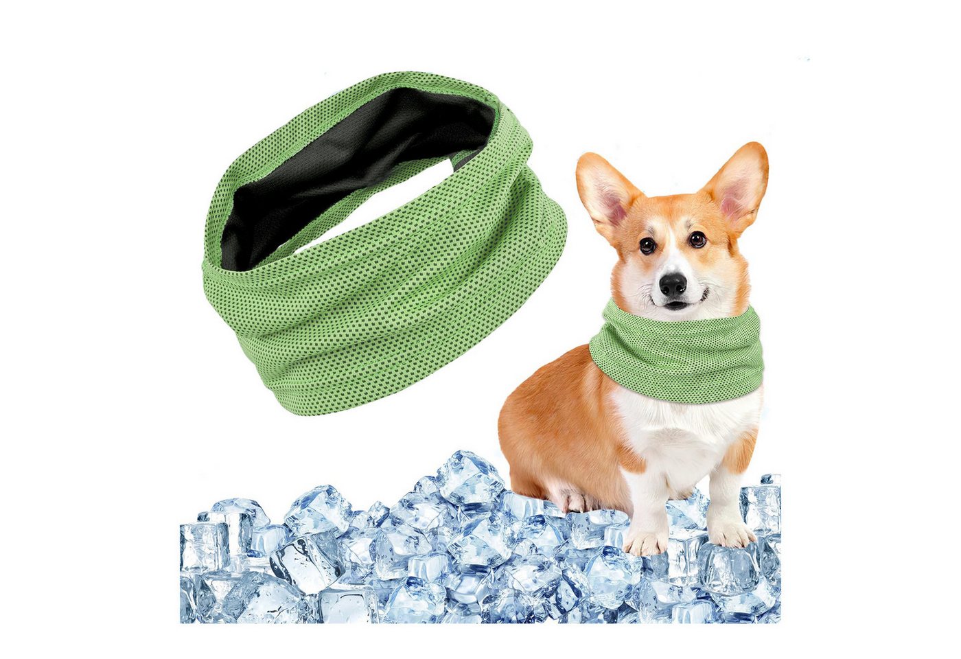 Ledander Tier-Halstuch Kühlhalsband für Hunde – Cooling Bandana & Hundeschal, kühlendes Halstuch für Sommer & Hitze, wiederverwendbar