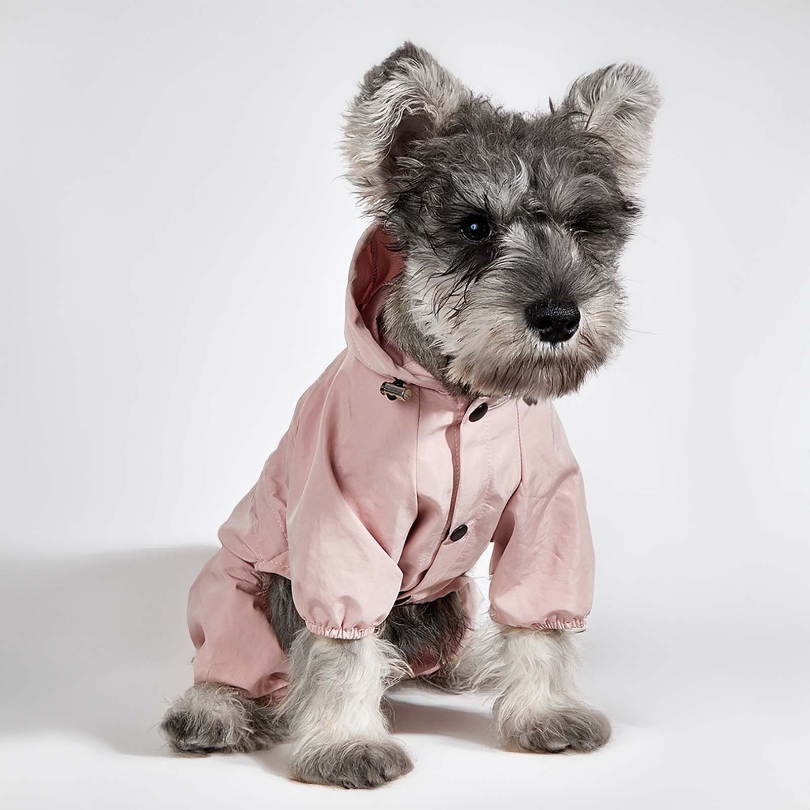 Monkimau Tierjacke Regenmantel Hund in pink - XXL
