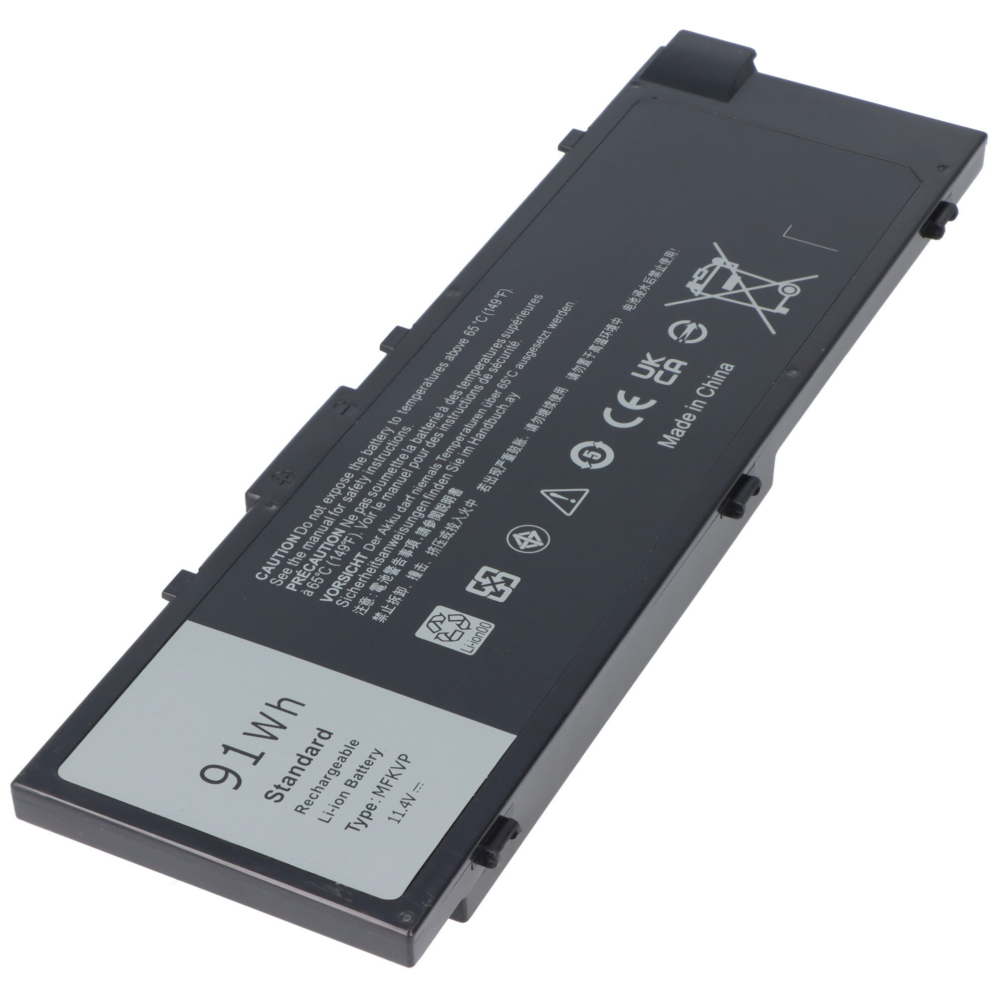 AccuCell Akku passend für Dell Precision 17 7720, Li-Polymer, 11,4V, 7980mAh, Akku 7980 mAh (11,4 V)