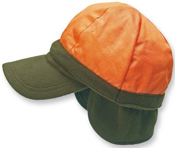 Elutex Baseball Cap Wendecap "Windsor" Jagdkappe oliv orange aus Fleece mit Ohrenklappen