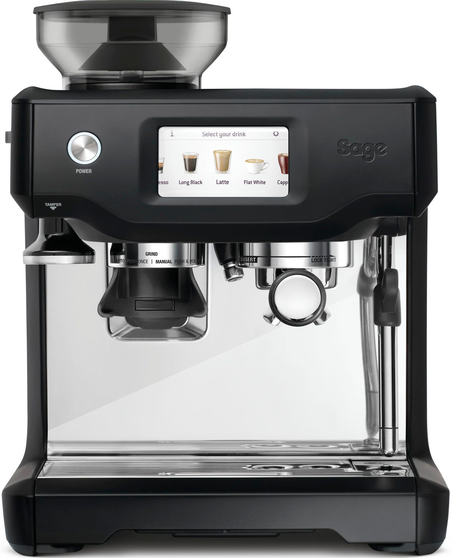 Sage Espressomaschine the Barista Touch, SES880BTR, Black Truffle