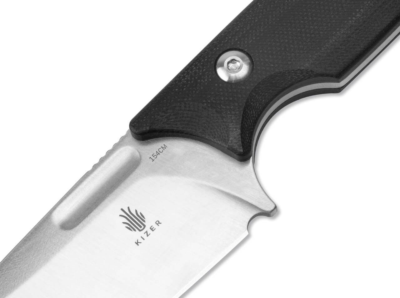 Kizer Universalmesser Kizer Cabox 154CM G10 Black feststehendes Messer mit Kydexscheide, (1 St), Scheide inklusive