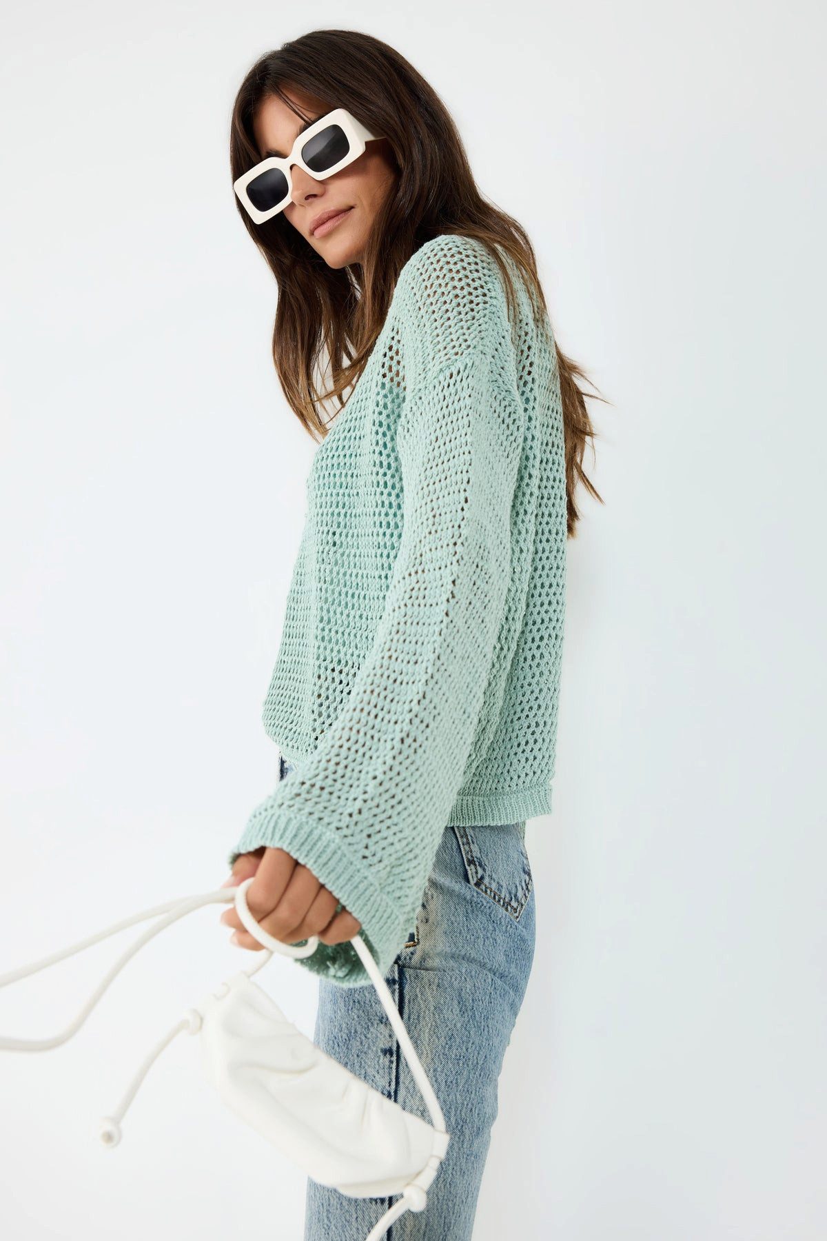 No Matter What Longpullunder Weicher Strickpullover mit Strukturdetails