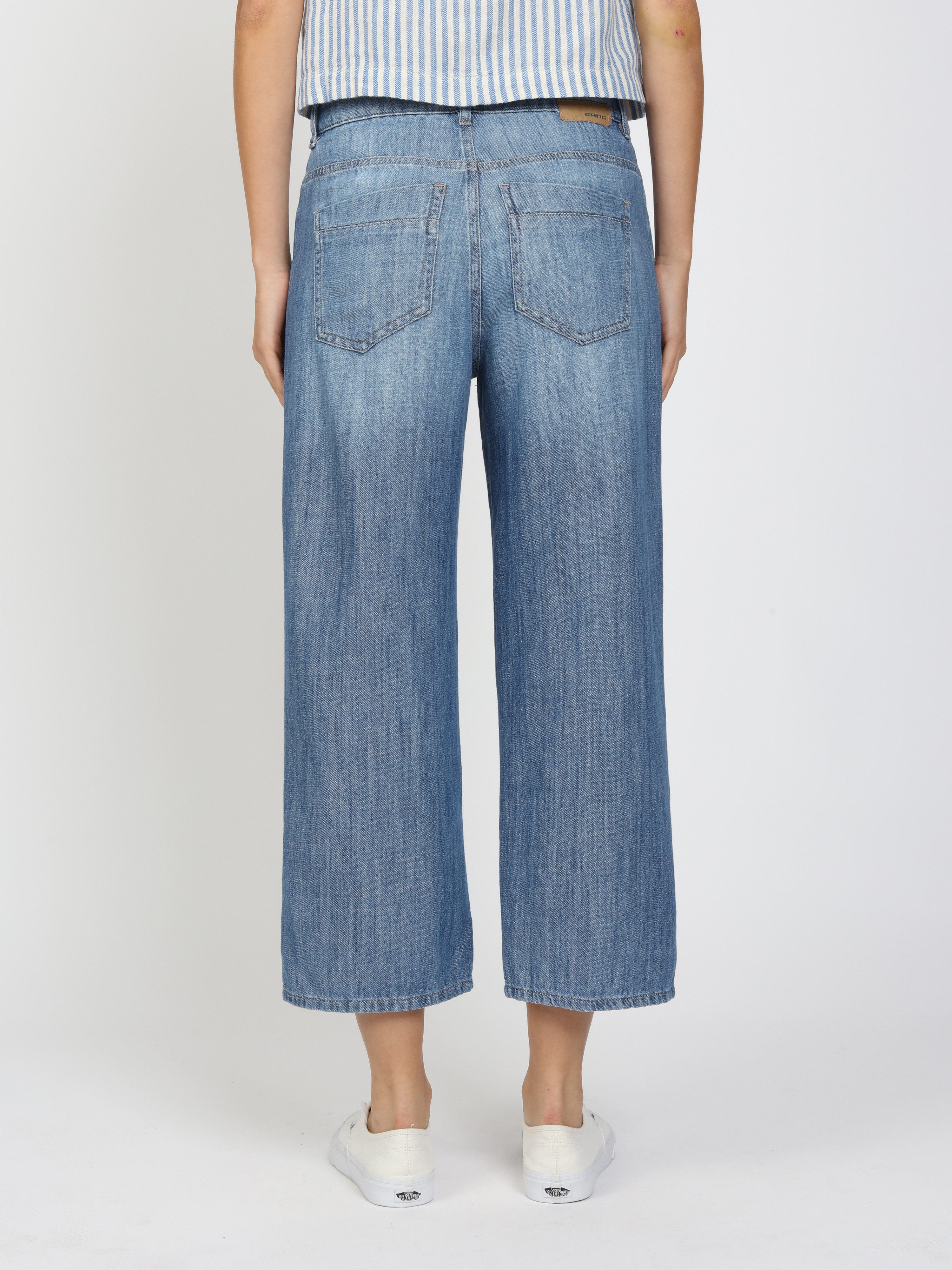 GANG Weite Jeans 94CAROL CULOTTE Light Denim, 5-Pocket-Stil