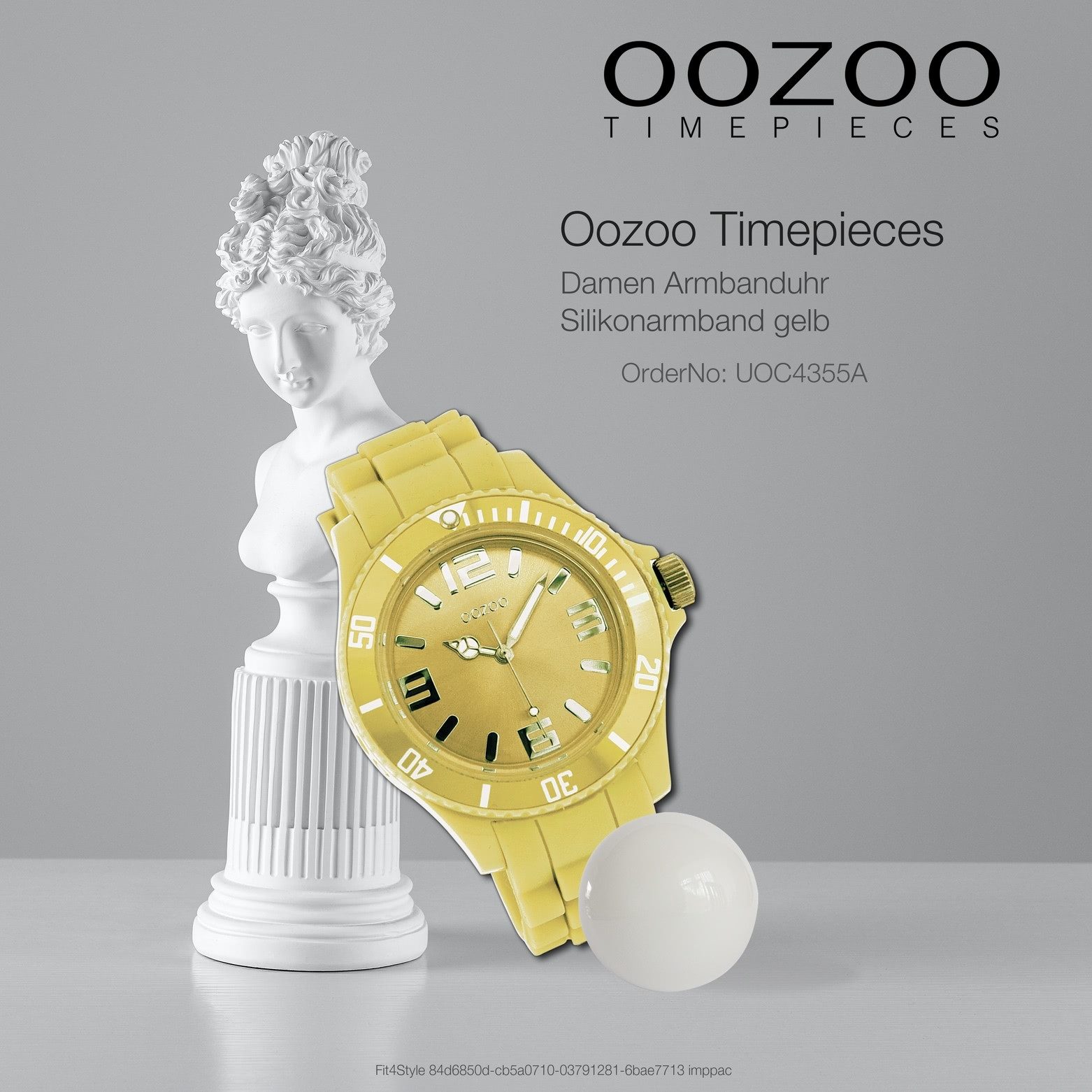 OOZOO Quarzuhr Oozoo Damen Armbanduhr Timepieces Analog, (Analoguhr), Damenuhr rund, groß (ca. 43mm) Silikonarmband, Fashion-Style