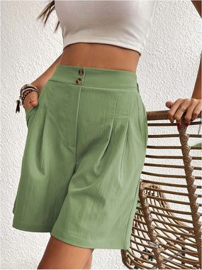 KIKI 2-in-1-Shorts Damen Sommer Lockere Lässig mit Hoher Taille und Weitem Bein Shorts