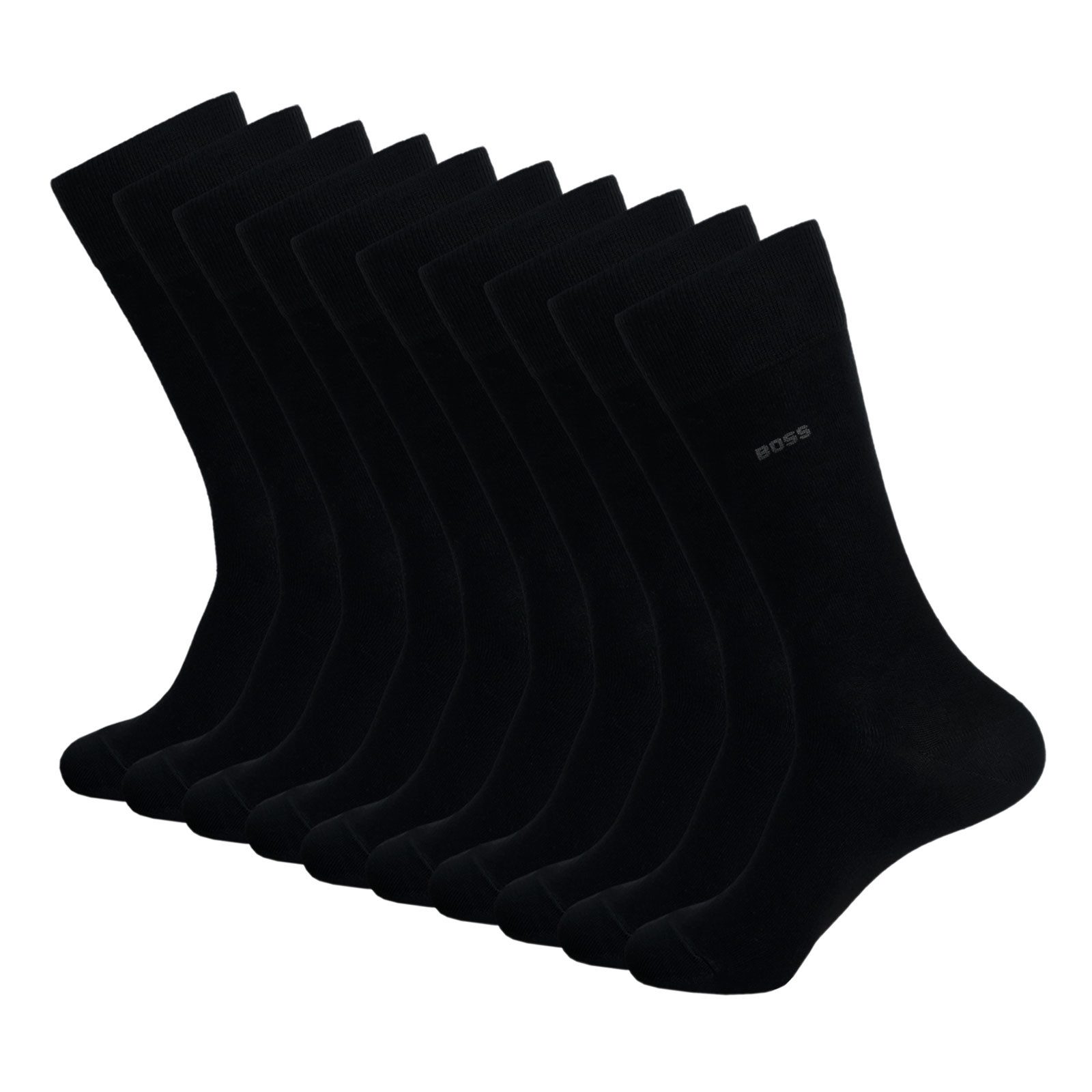 BOSS Businesssocken RS Uni Color CC (5-Paar) mit dezentem Markenschriftzug günstig online kaufen