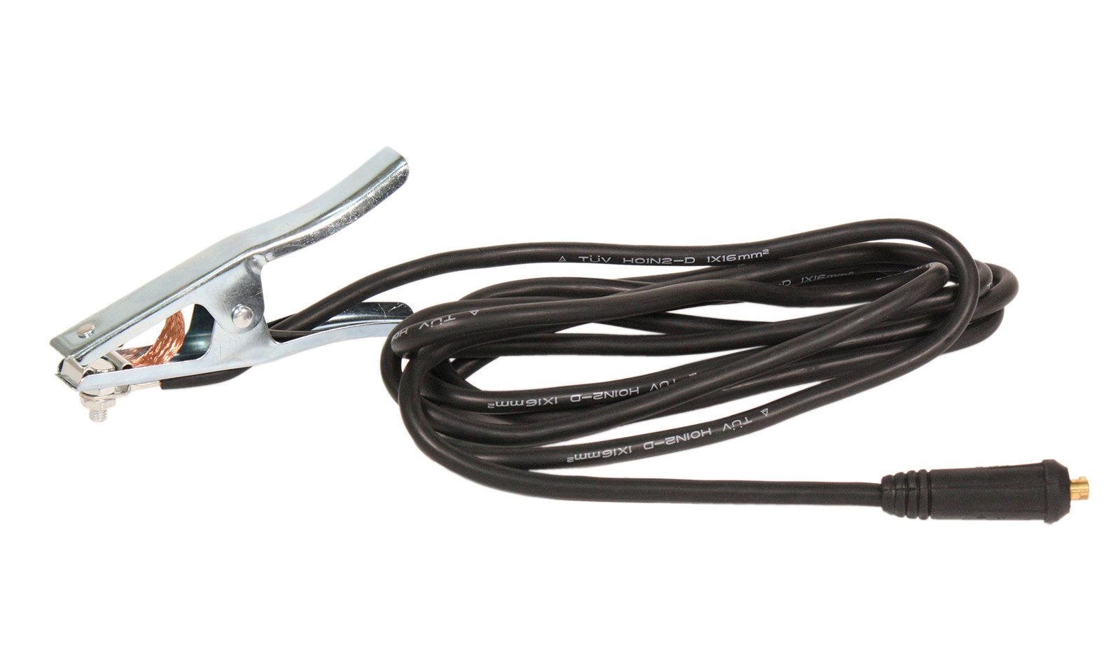 WELDINGER Elektroschweißgerät Massekabel eco 4 m lang 25 mm² Dorn 9 mm mit Erdklemme 200 A, Massekabel 25 mm², 9 mm Dorn, bis 200 A