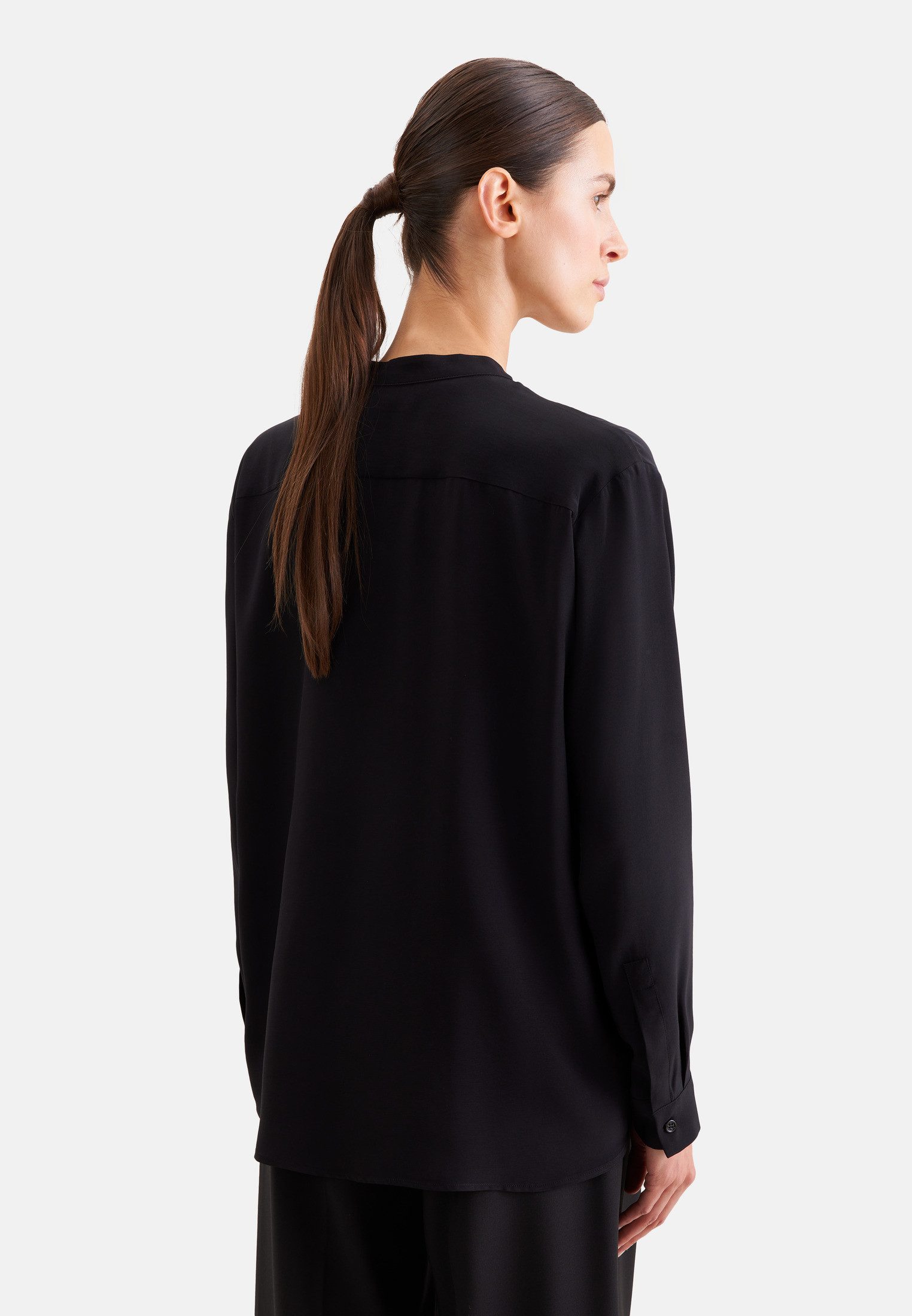 seidensticker Klassische Bluse 1/1 V-Neck Uni