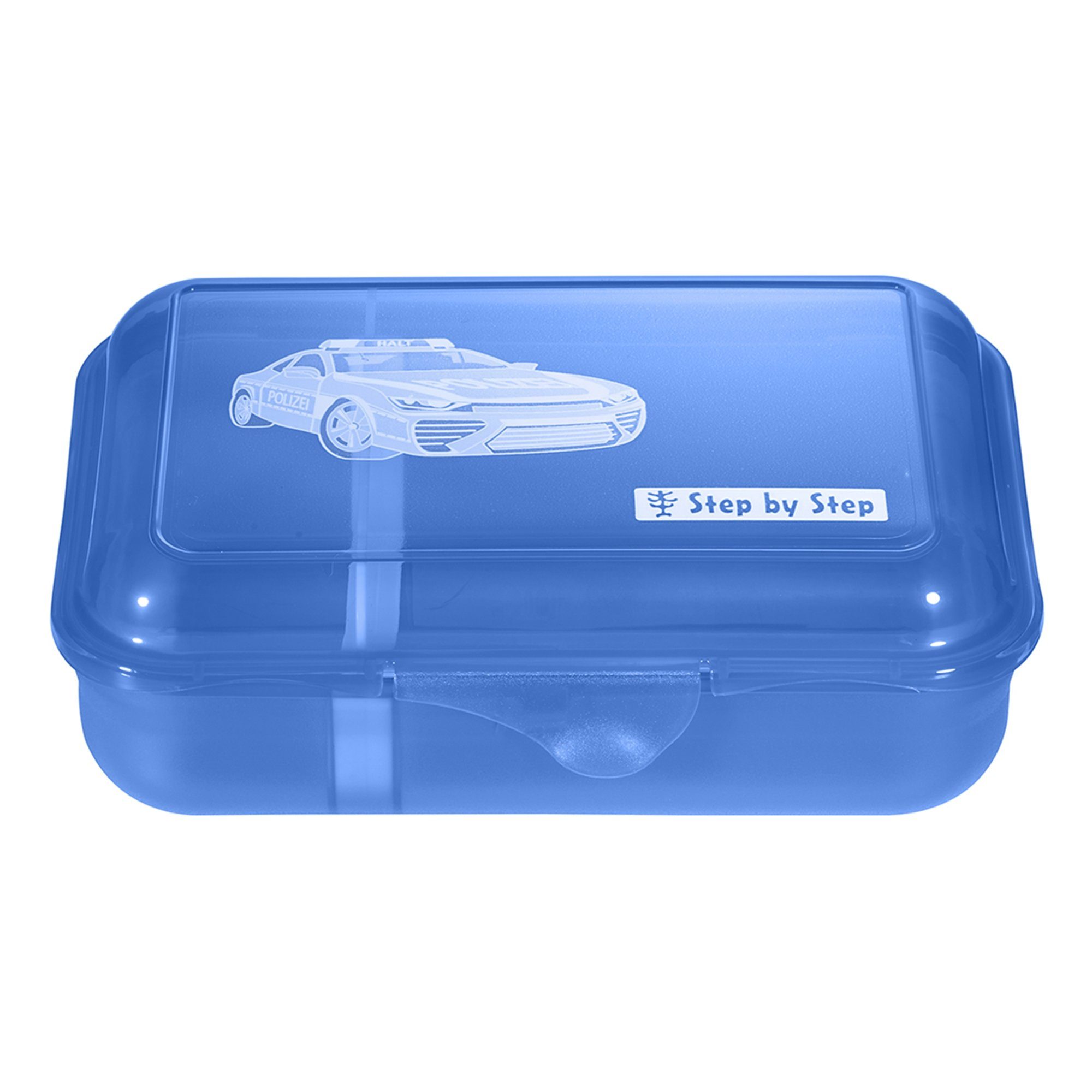 spülmaschinengeeignet, Klickverschluss, Car Cody, Step (1-tlg) Kunststoff, by Step BPA-frei, Blau Police Lunchbox mit