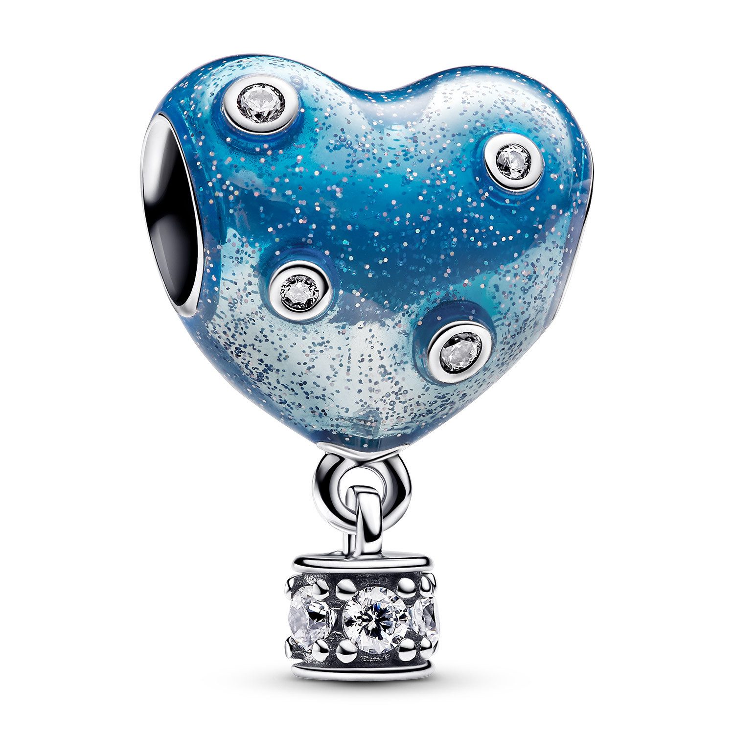 Pandora Kettenanhänger Charm Silber Heißluftballon Herz