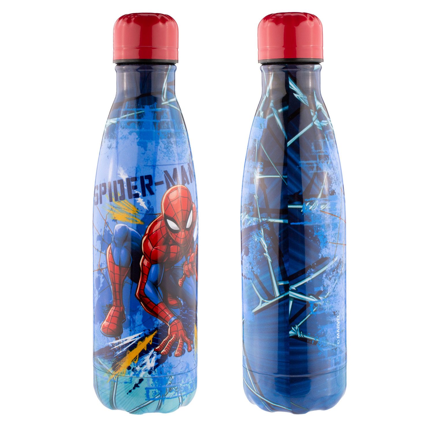 Spiderman Plüschfigur Marvel Spider-Man Wasserflasche – Trinkflasche500ml Blau