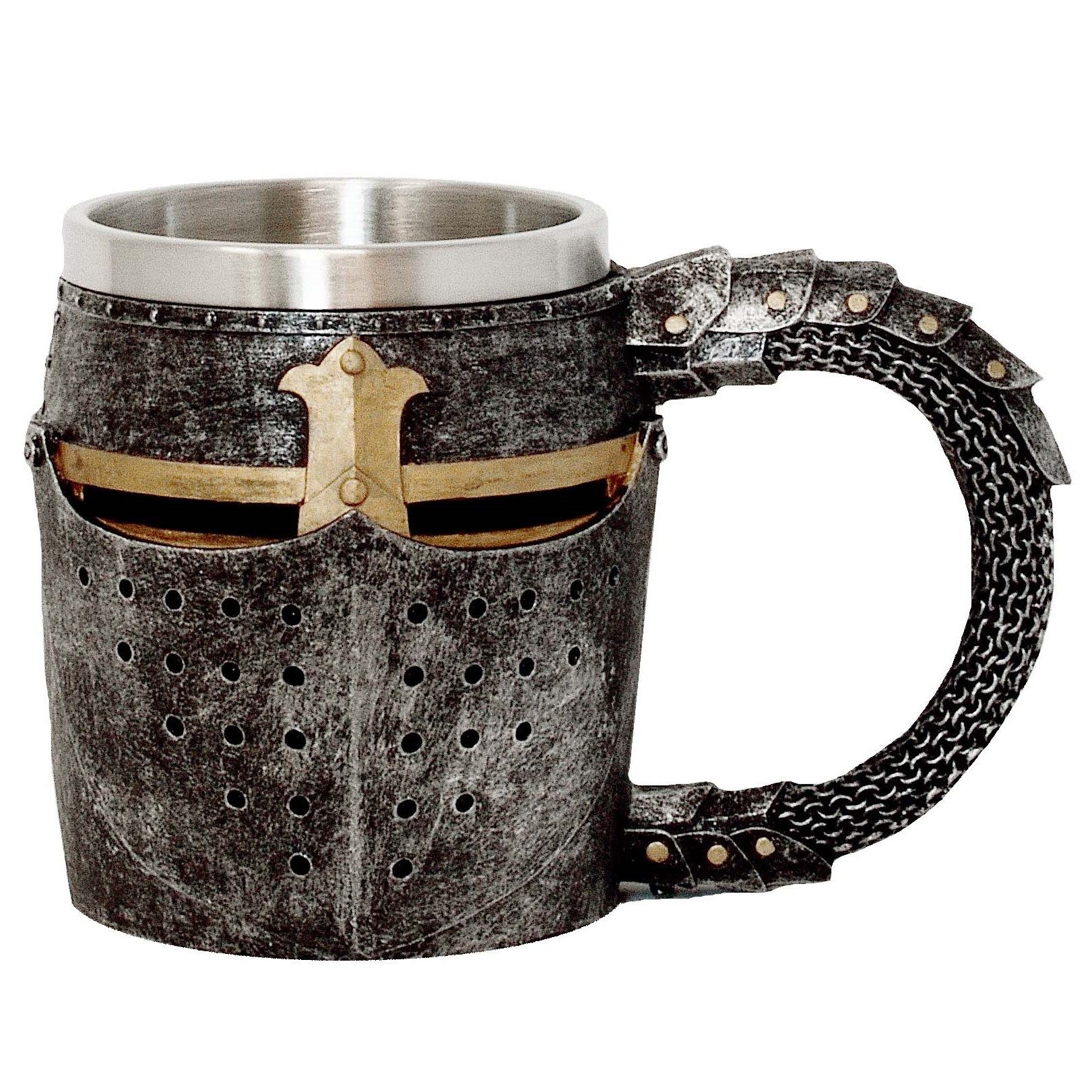 Bierkrug Krug in Form eines Ritterhelm Ritter Mittelalter Ritterkrug Burg