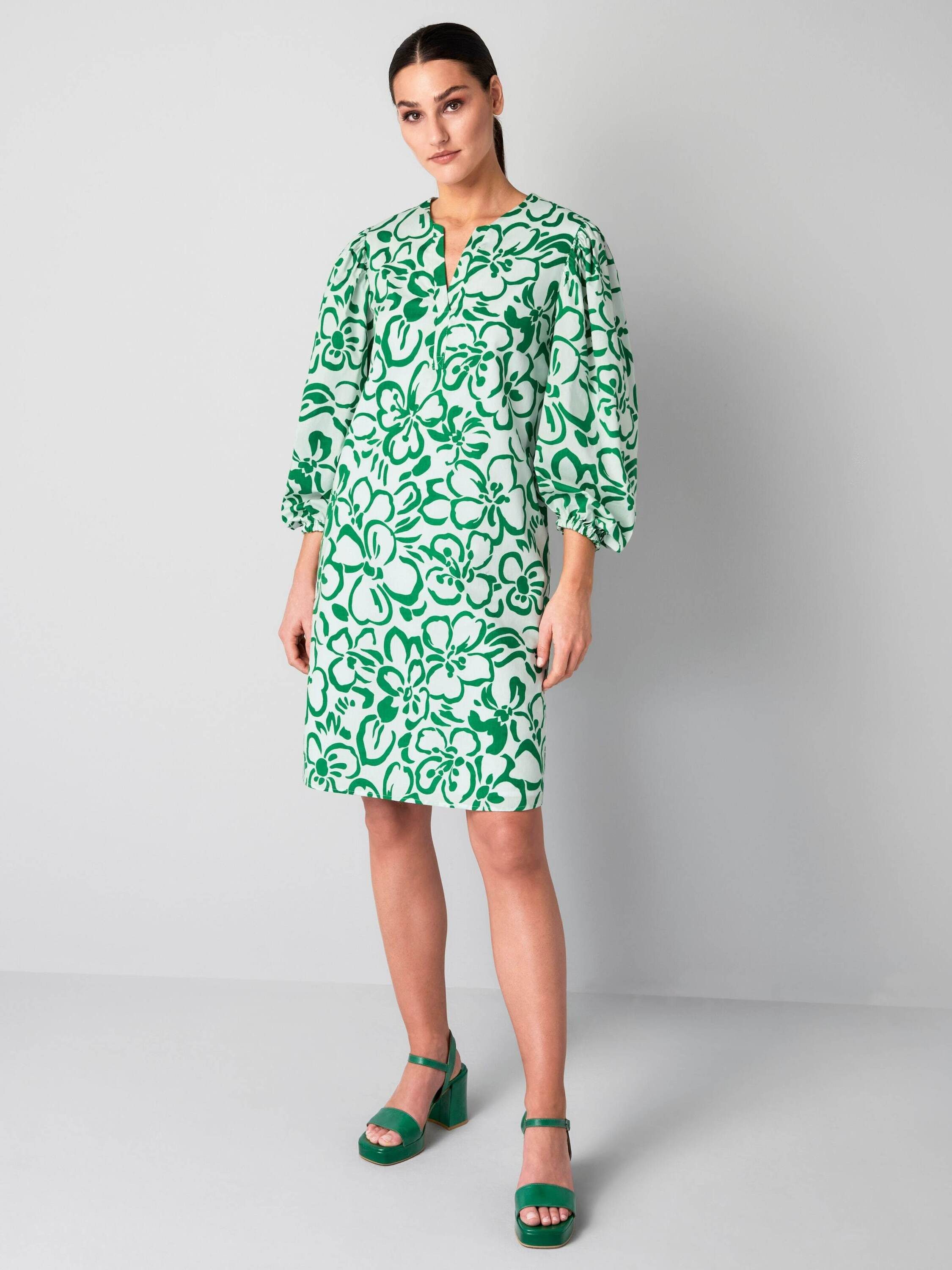 Alba Moda Midikleid Kleid mit leichtem Ballonärmel
