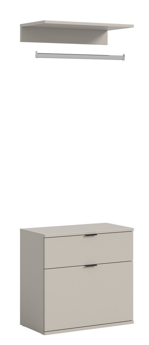 xonox.home Garderoben-Set Kommode mit Garderobenstange Projekt X, Kaschmir, (Set), 70 cm