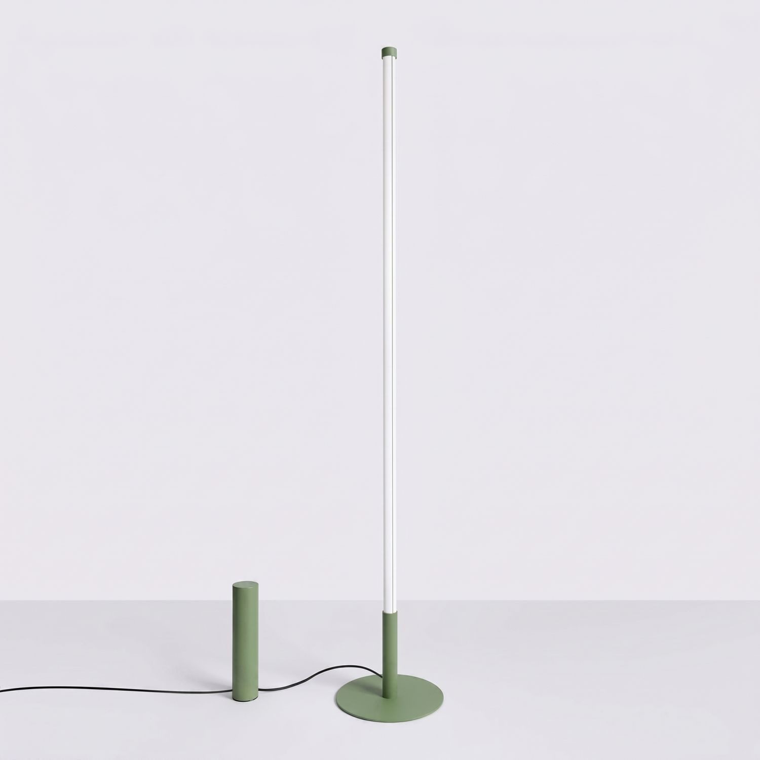 Licht-Erlebnisse Stehlampe ORSAY, LED fest integriert, Neutralweiß, LED mit Dimmer Metall 150 cm Salbei rund 4000 K 4710 lm Modern