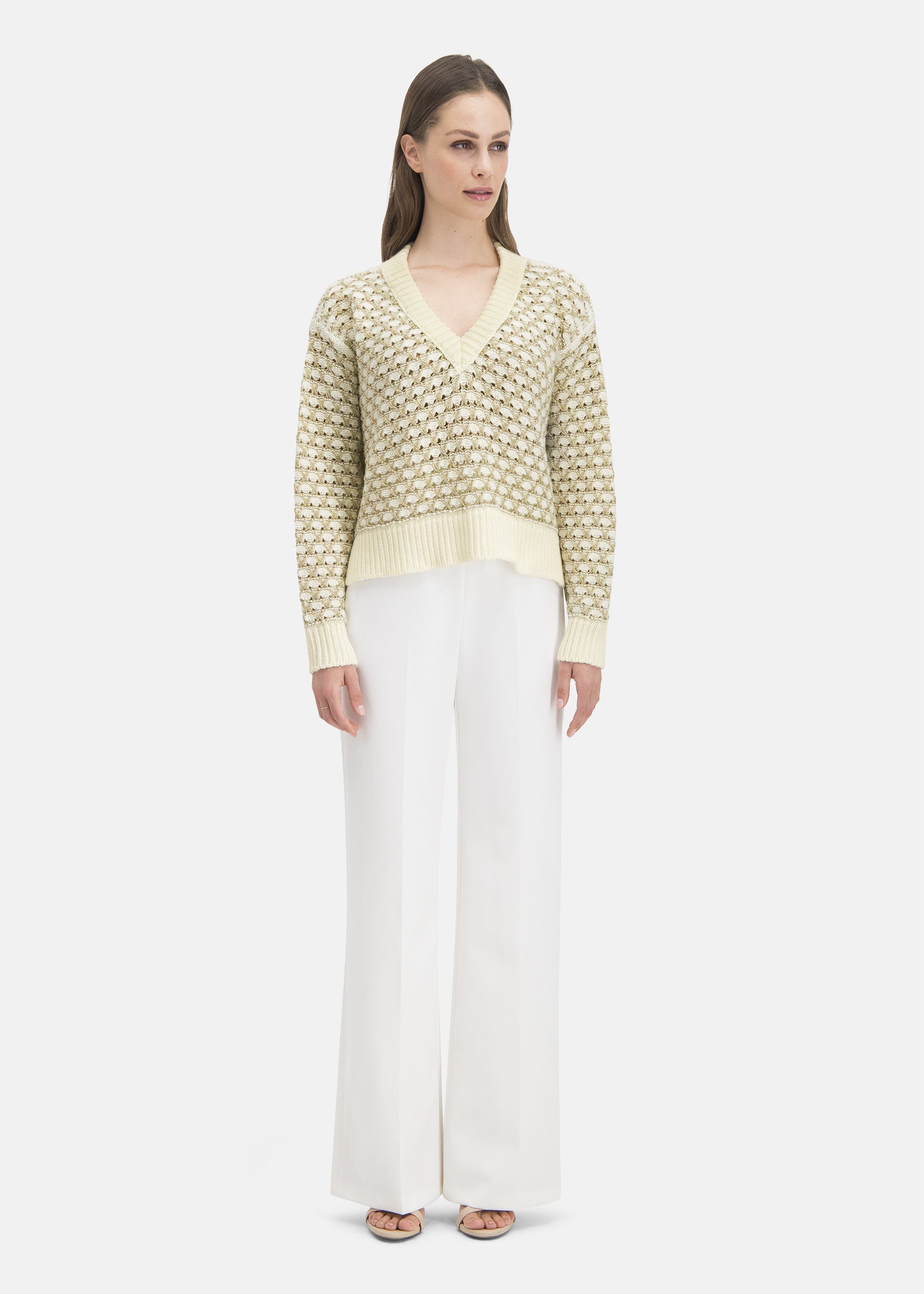V-Ausschnitt-Pullover AJIWA