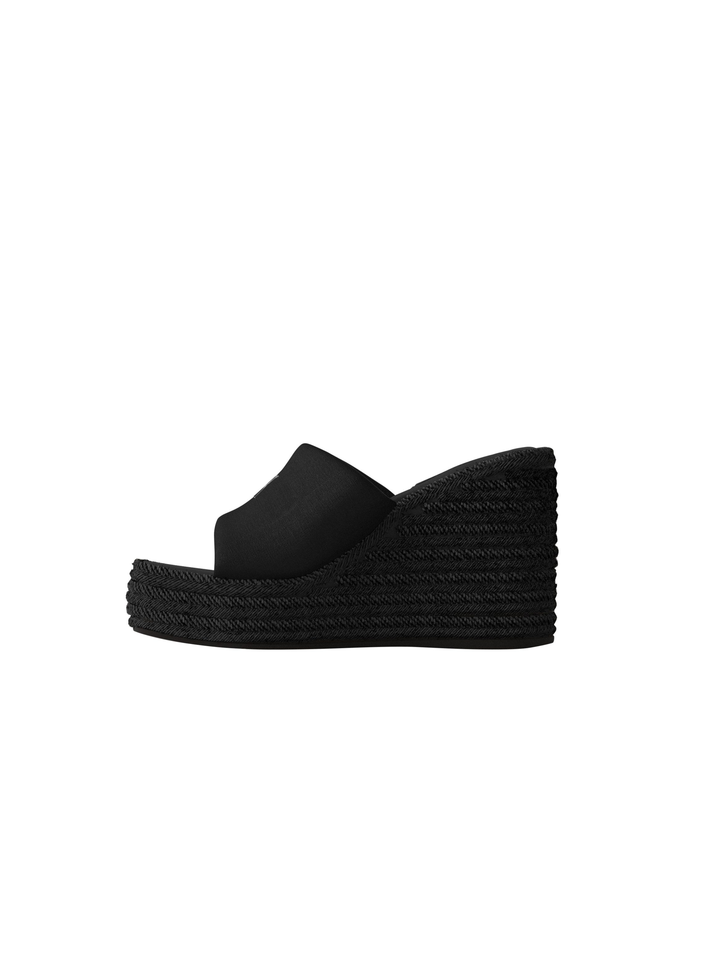 Calvin Klein Keilpantolette Sommerschuh, Urlaubsschuh mit Plateau und Jutebesatz