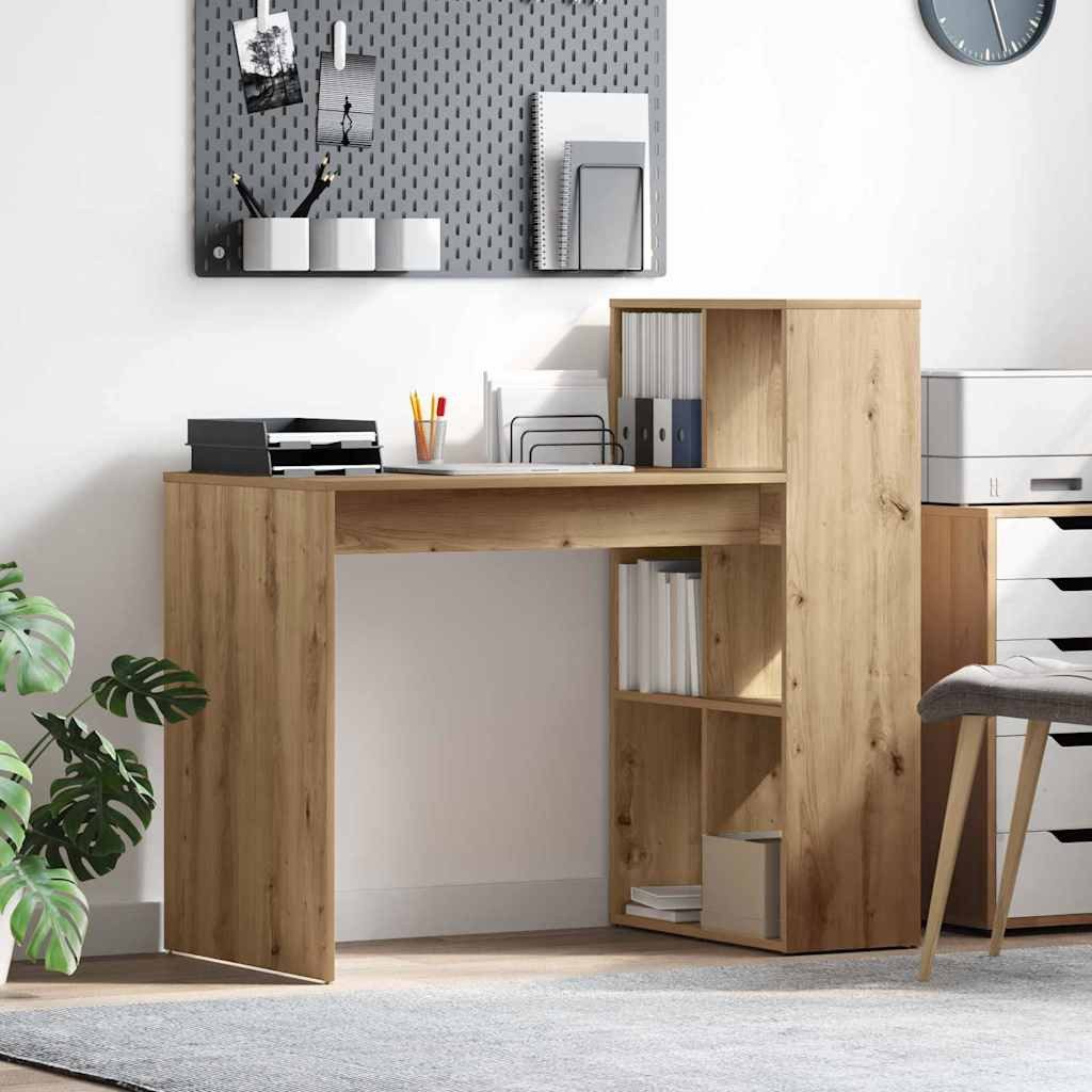 vidaXL Schreibtisch Schreibtisch Artisan-Eiche Holzwerkstoff 108 x 55 x 103.5 cm (1-St) – Bild 2 von 5