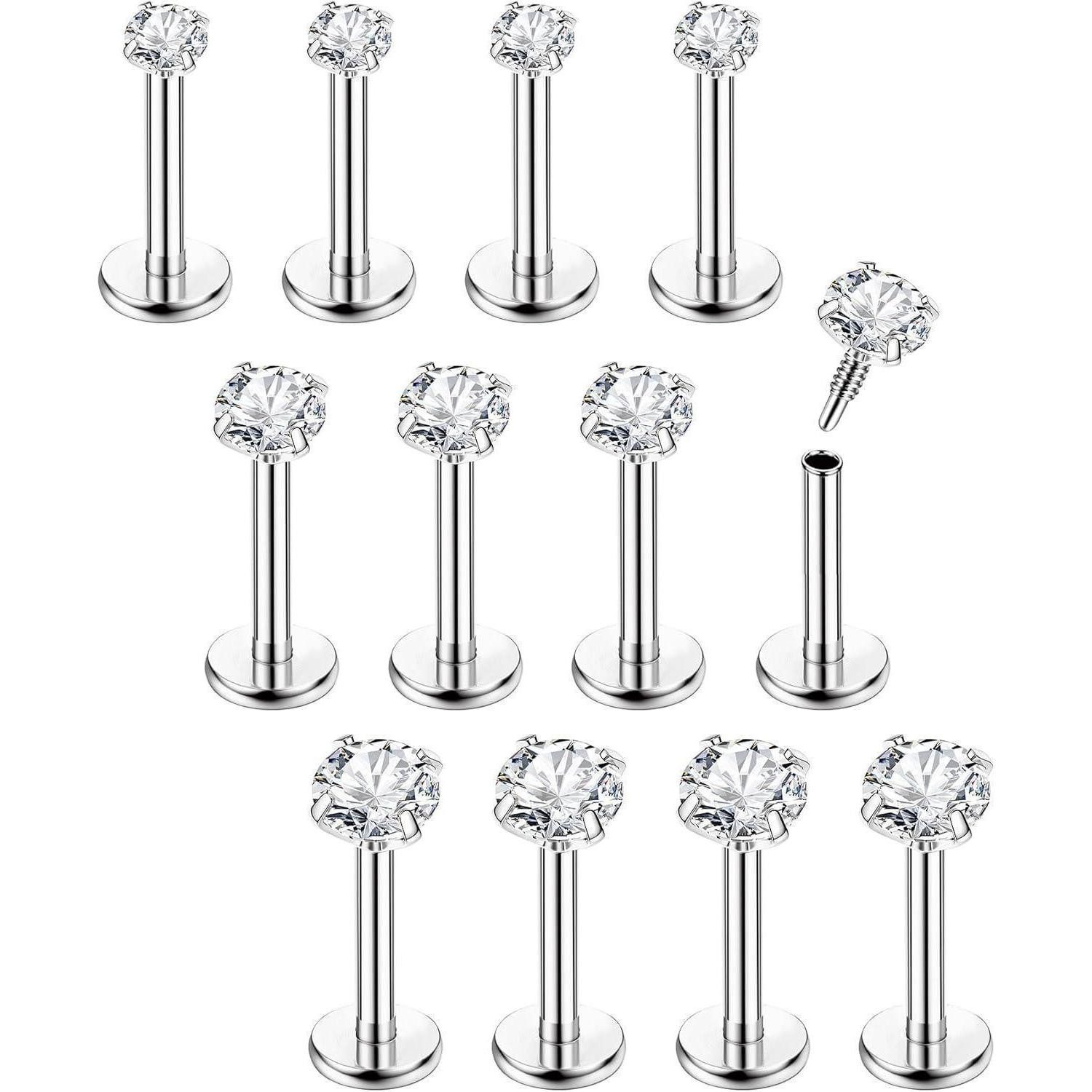 Piercing-Set Helix Piercings Chirurgenstahl Ohr Nasen Tragus lippenpiercing 16G