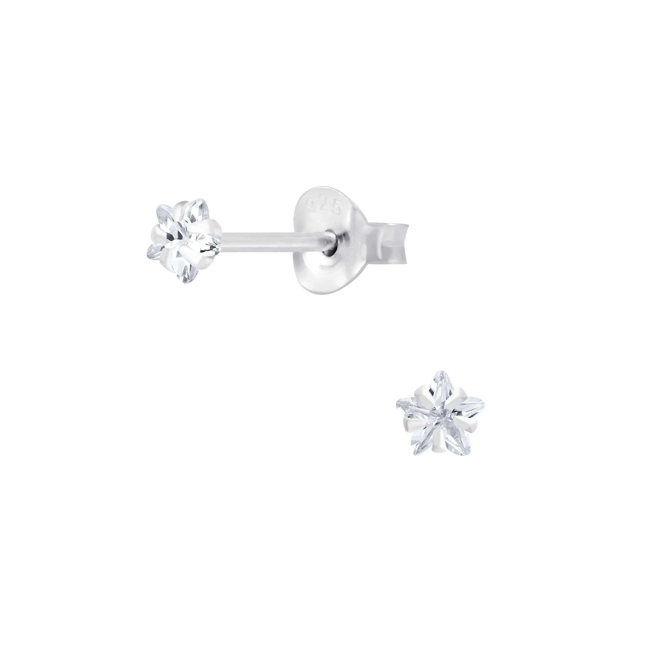 ALEXANDER YORK Paar Ohrstecker STAR ZIRKONIA 4 mm, 2-tlg., 925 Sterling Sil günstig online kaufen