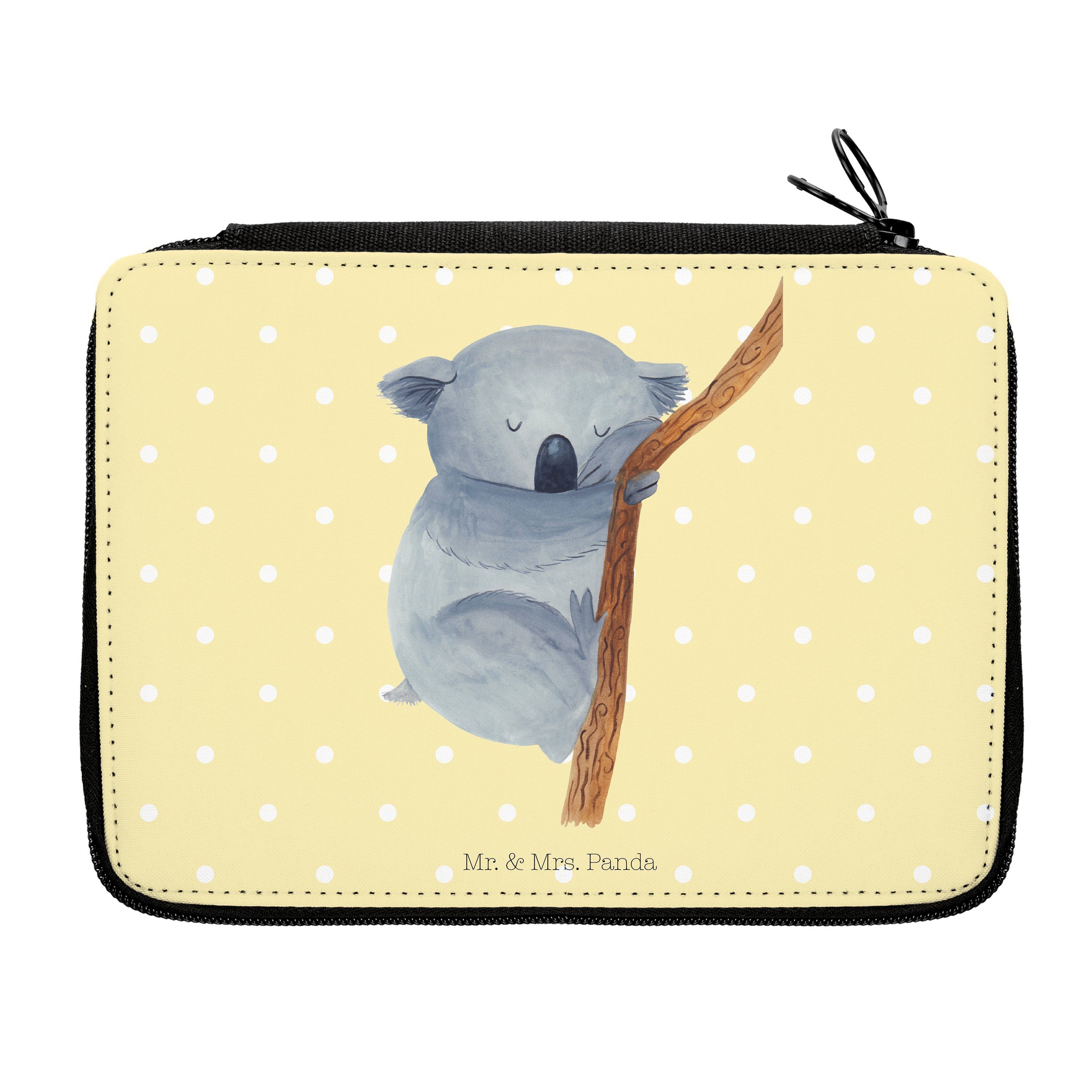 Mr. & Mrs. Panda Federmäppchen Koalabär - Gelb Pastell - Geschenk, Tiermotive, Tiere, Schüler, lusti, (1-tlg) | Federmäppchen