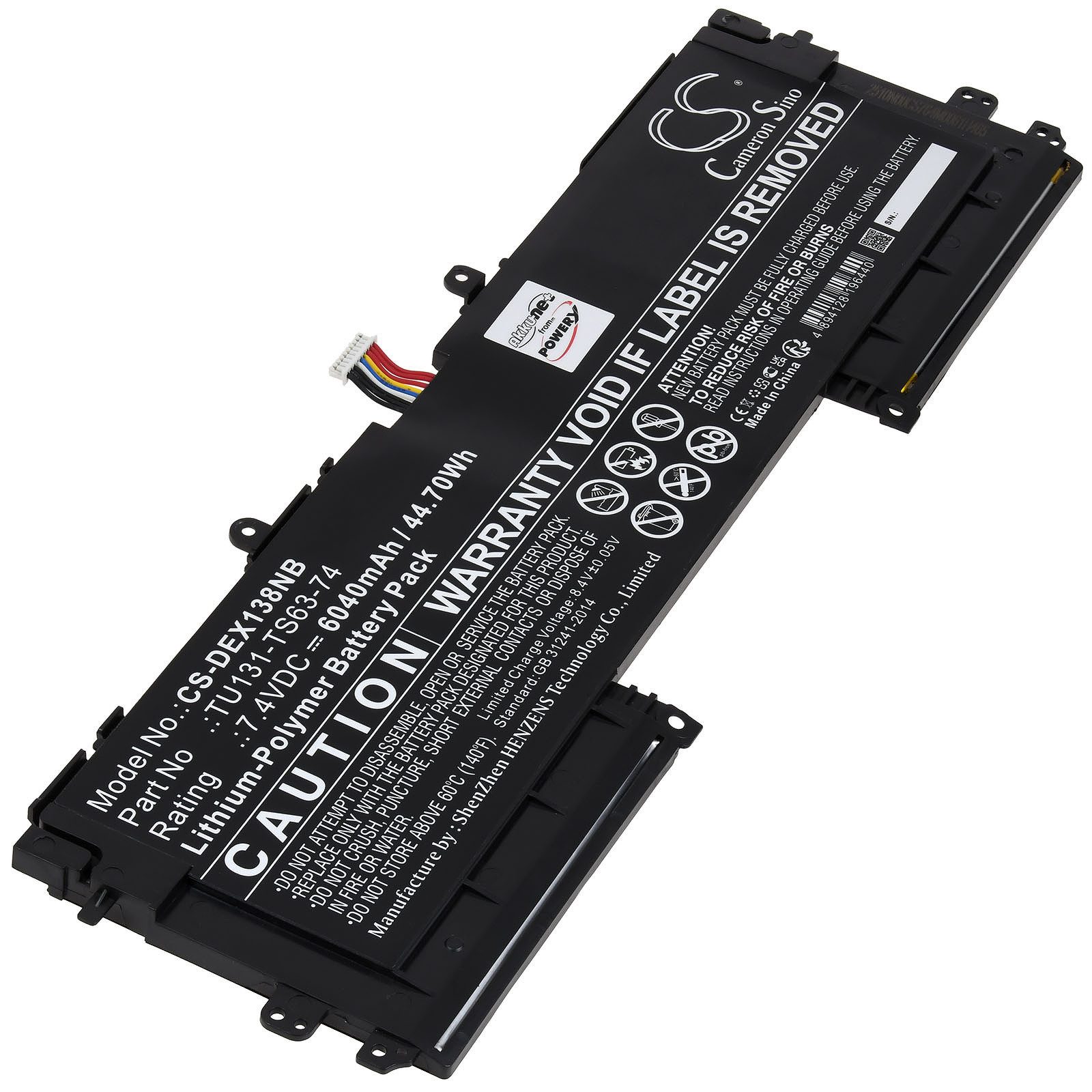 Powery Akku für Dell XPS13D-5508 Laptop-Akku 6040 mAh (7.4 V)