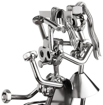 BRUBAKER Dekofigur Metallskulptur Schraubenmännchen Friseur Friseurin (1 St), kunstvolle Geschenkfigur für Friseure und Frisörinnen, Metallfigur Frisör Frisörin