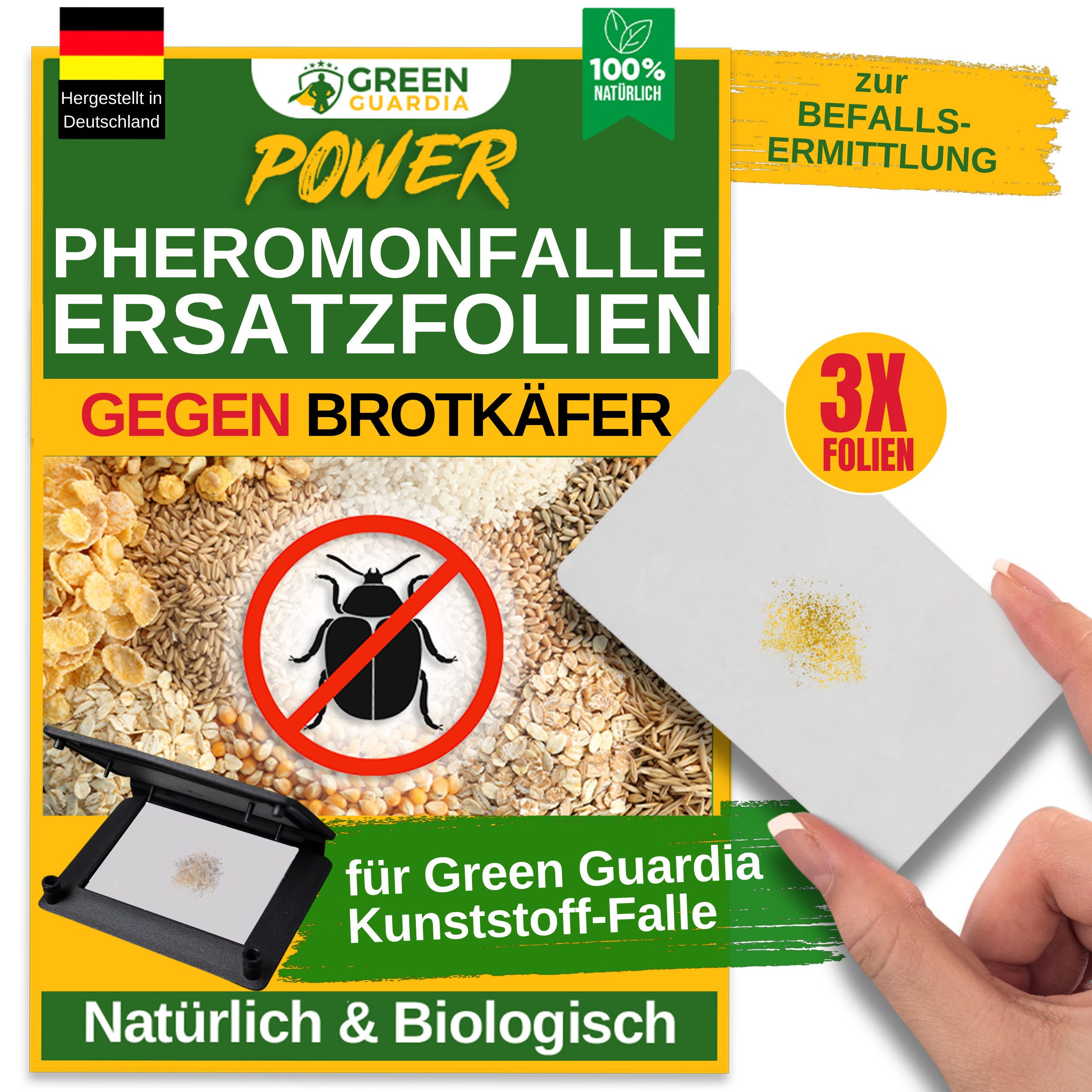Insektenfalle Pheromon-Lockstoff Ersatzfolien für Klebefallen (3x Stück)