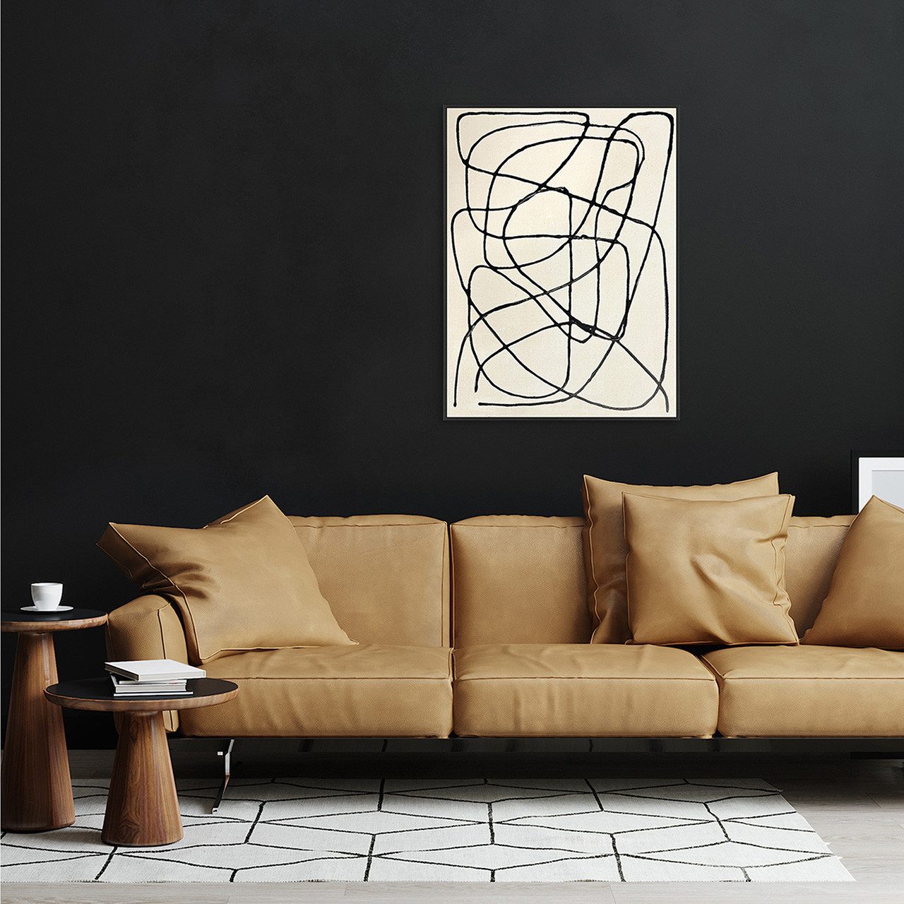 ArtUniverse Gemälde Line Art 60 x 80 cm, Abstrakt