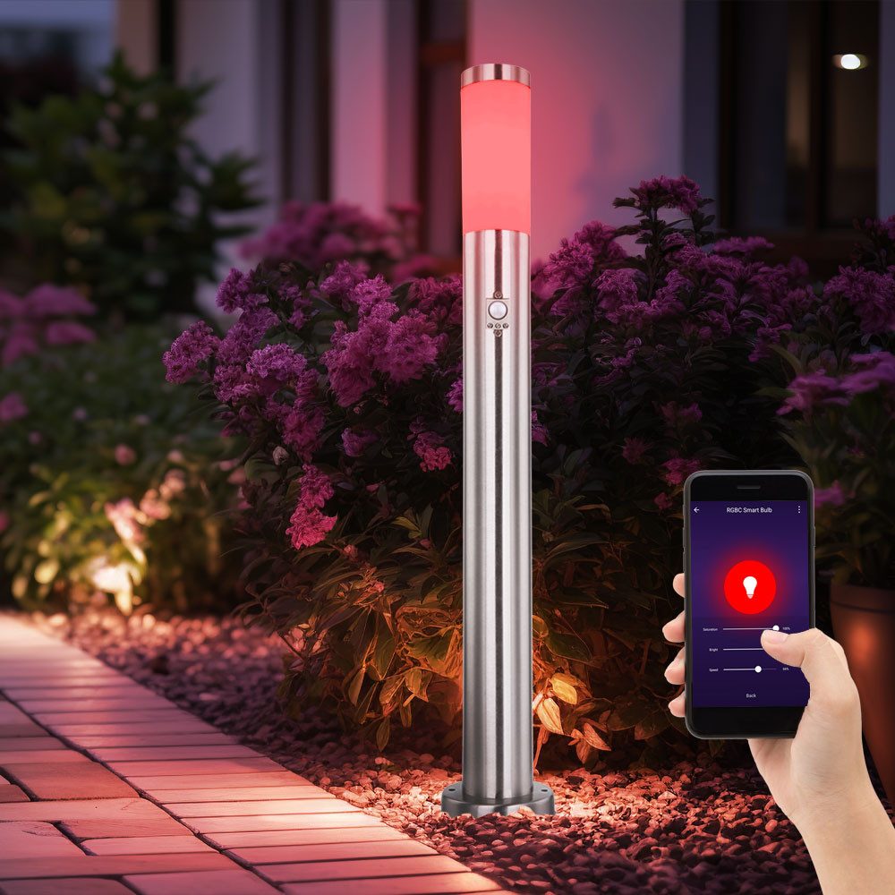 GLOBO LIGHTING LED Wandstrahler, Leuchtmittel inklusive, Warmweiß, Neutralweiß, Tageslichtweiß, Außenstehlampe Pollerlampe Gartenlampe Bewegungsmelder Smart LED