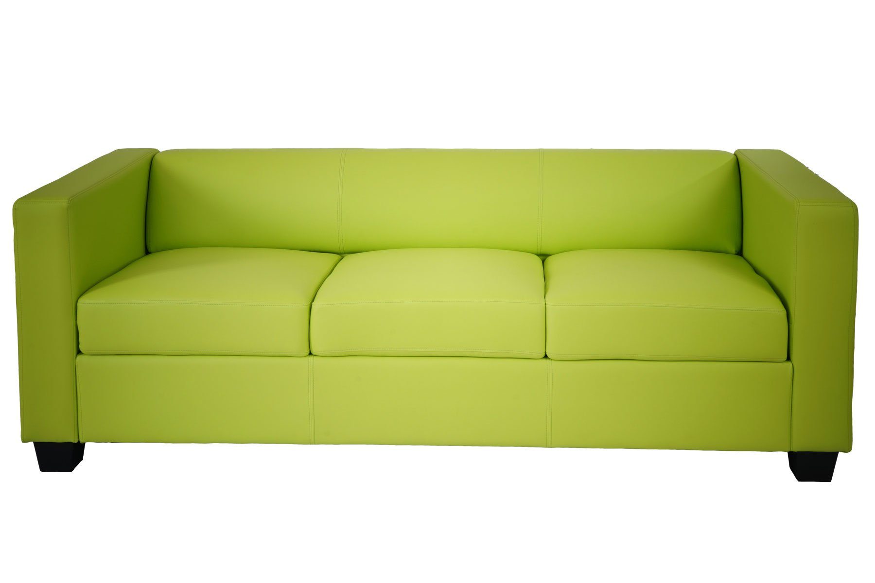 MCW Kanten hellgrün Lounge-Stil, Lille-S-K-3, bequeme hellgrün Abgerundete 3-Sitzer, | 3-Sitzer Sitzpolsterung,