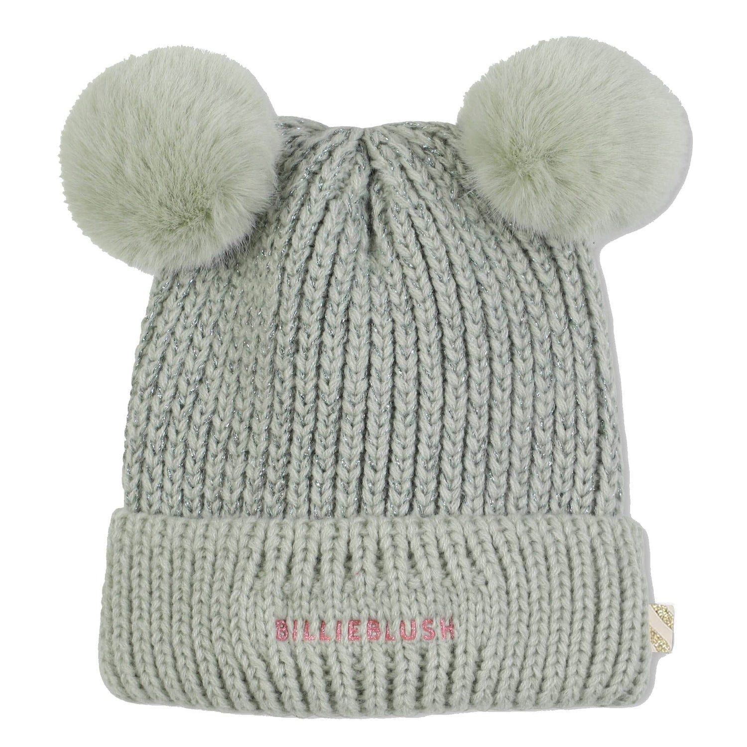 Strickmütze Billieblush Doppel Bommelmütze Grau