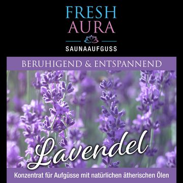 Fresh Aura Sauna-Aufgussset Saunaaufguss Lavendel mit natürlichen ätherischen Ölen (1-tlg) 100 ml Saunaufguss