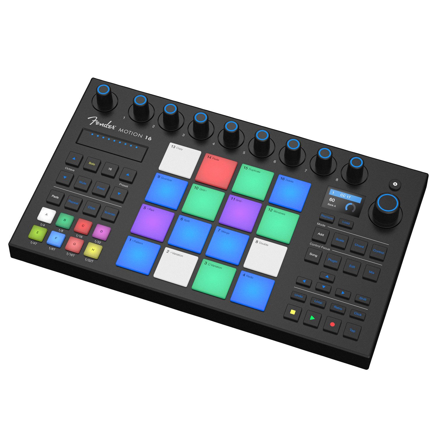Fender Fender Studio Performance-Controller Motion 16 Digitales Aufnahmegerät (Performance-Controller 16 RGB-polyphone FATAR-Touchpads)