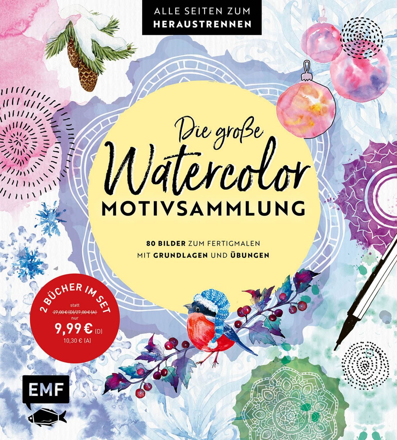 Die große Watercolor-Motivsammlung – 80 Bilder zum Fertigmalen / diverse