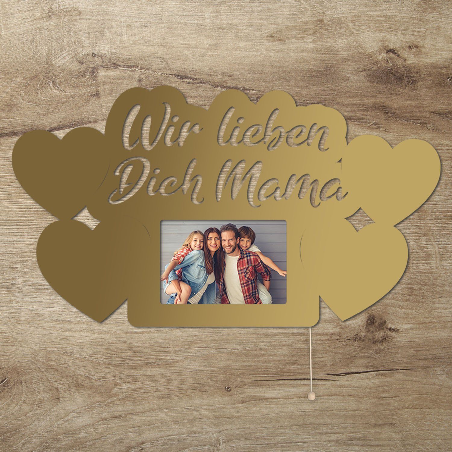 Namofactur LED-Bilderrahmen Geschenk Mama Fotorahmen aus Holz I Muttertag I günstig online kaufen