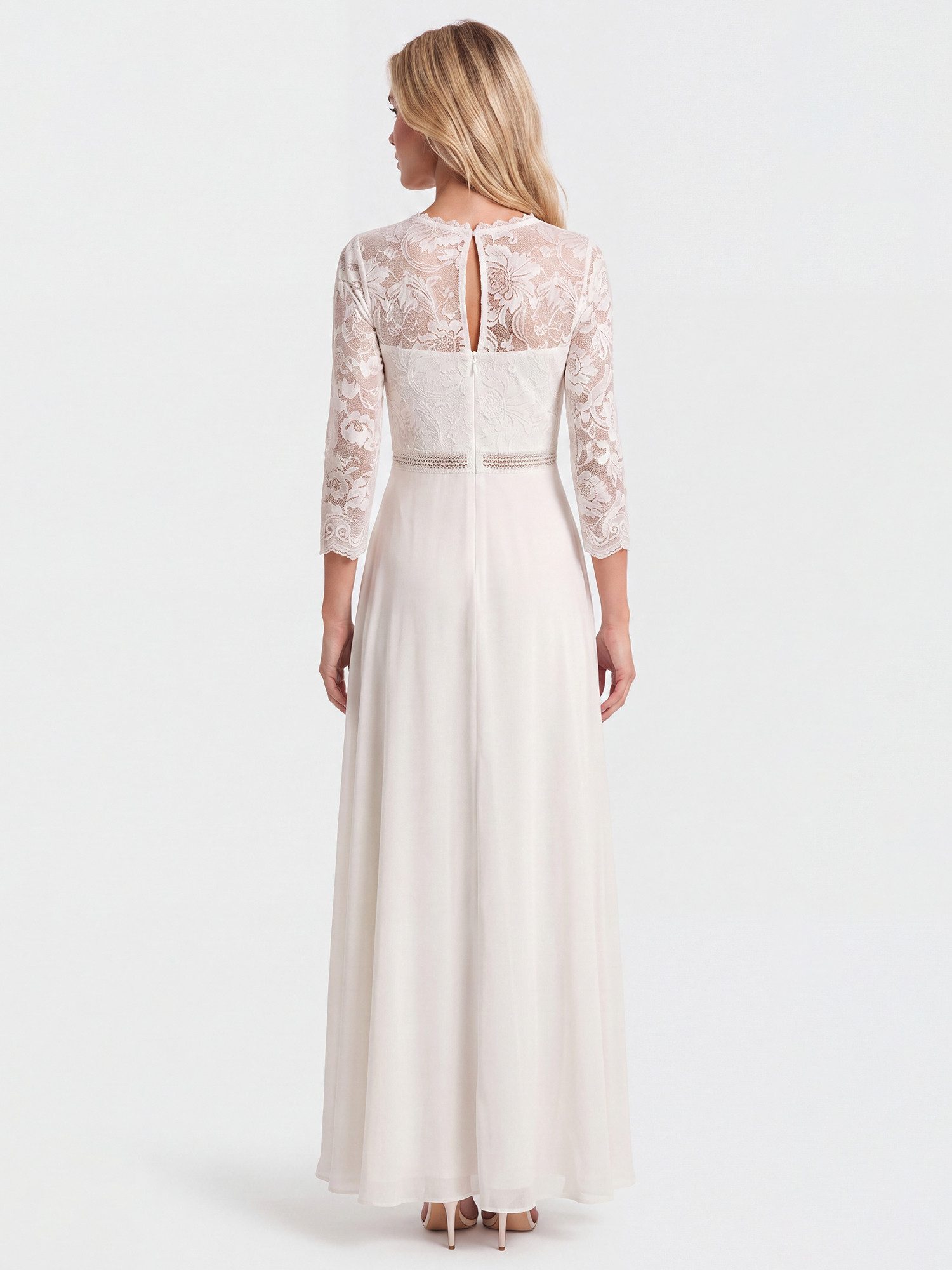 Apart Abendkleid aus Spitze und Chiffon