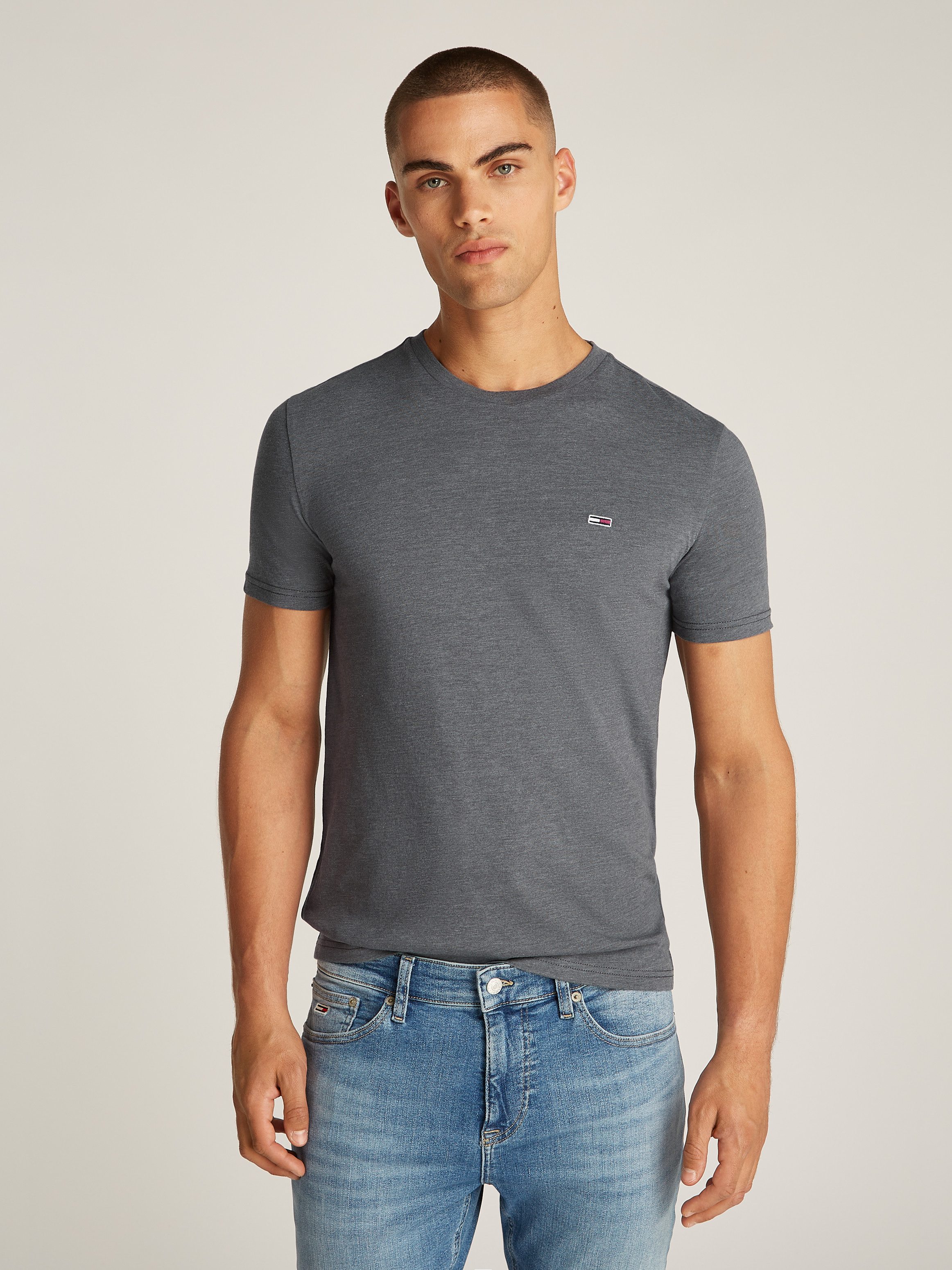 Tommy Jeans T-Shirt TJM XSLIM JASPE HTR TEE EXT Mit Rundhalsausschnitt günstig online kaufen