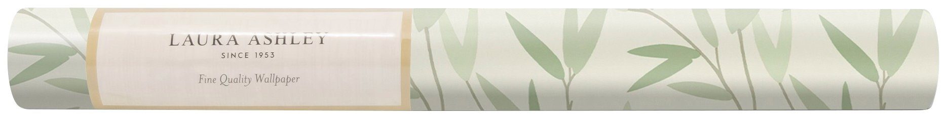 gemustert, mit LAURA zertifiziert, Meter FSC® Vliestapete ASHLEY Willow 10 grün lebhaftem Druck, Leaf, Länge
