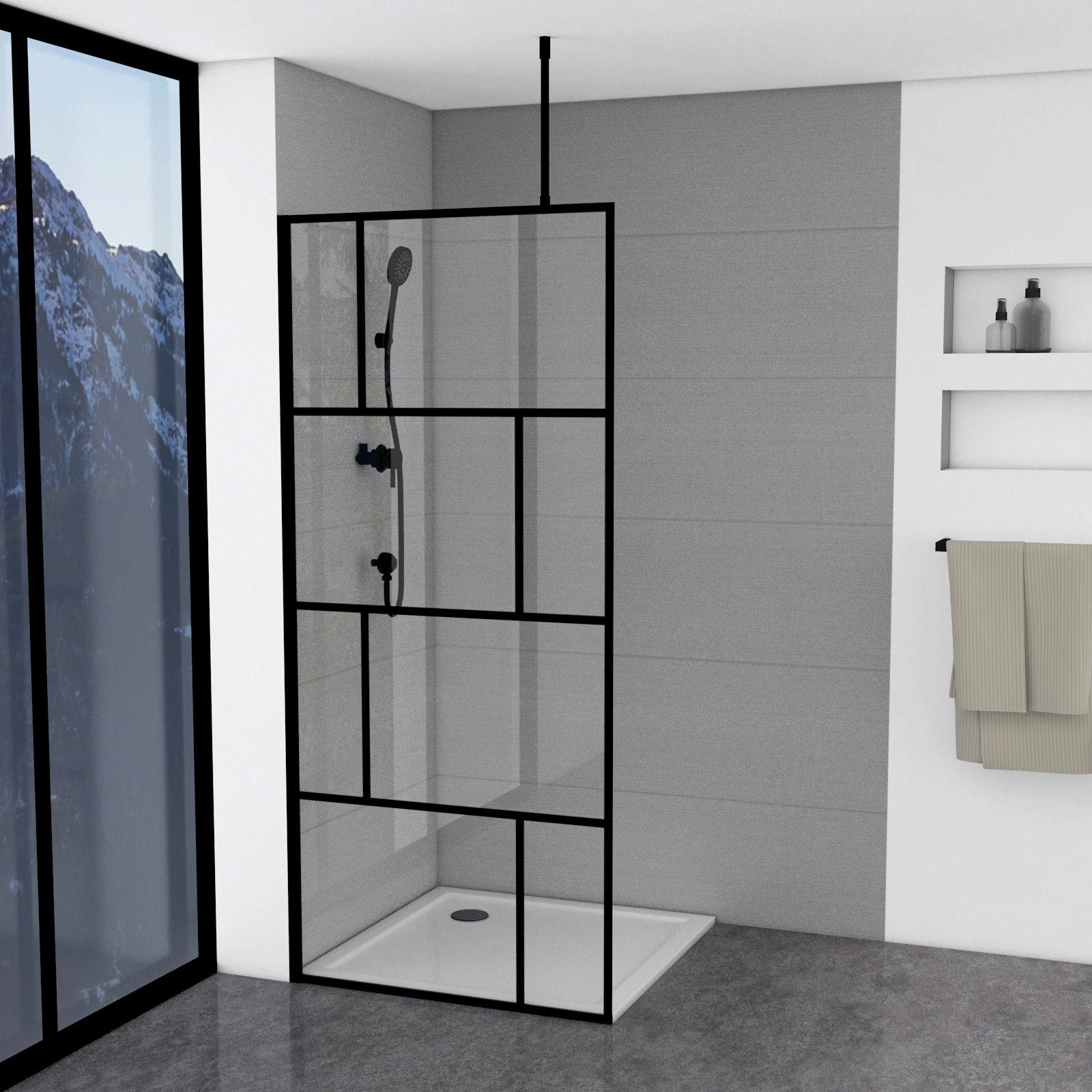 Marwell Walk-in-Dusche Bricks, Einscheibensicherheitsglas, (2 tlg), günstig online kaufen